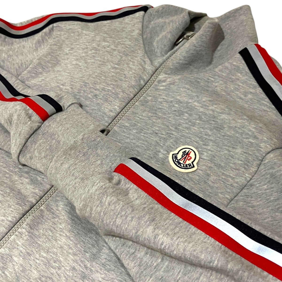 MONCLER 【MAGLIA CARDIGAN】トリコロールラインスウェットジャケットF20918G75300 古着・中古-5枚目のアイテム画像