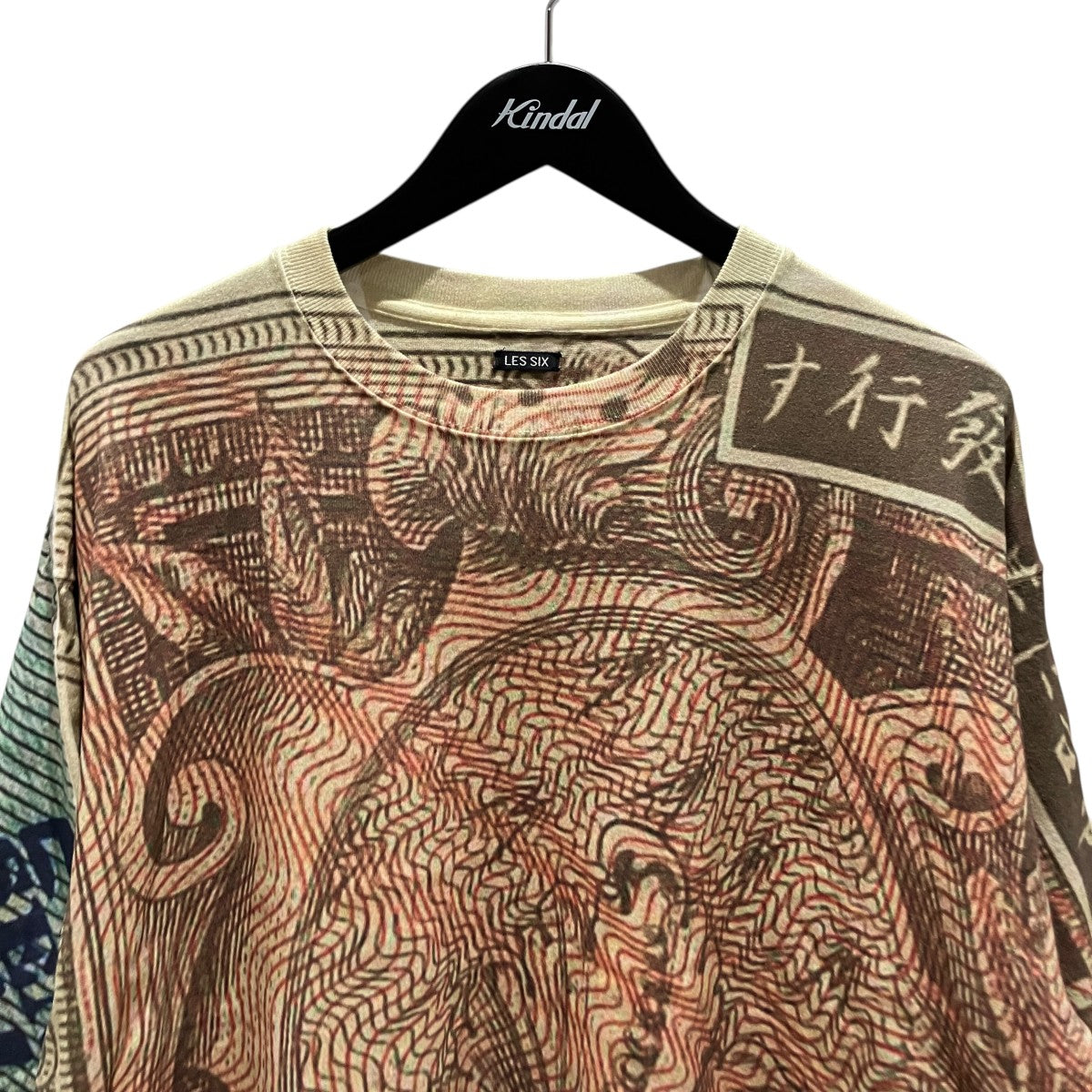 LES SIX 【GREED TEE】総柄Tシャツtjugo-atta-6-gst 古着・中古-3枚目のアイテム画像