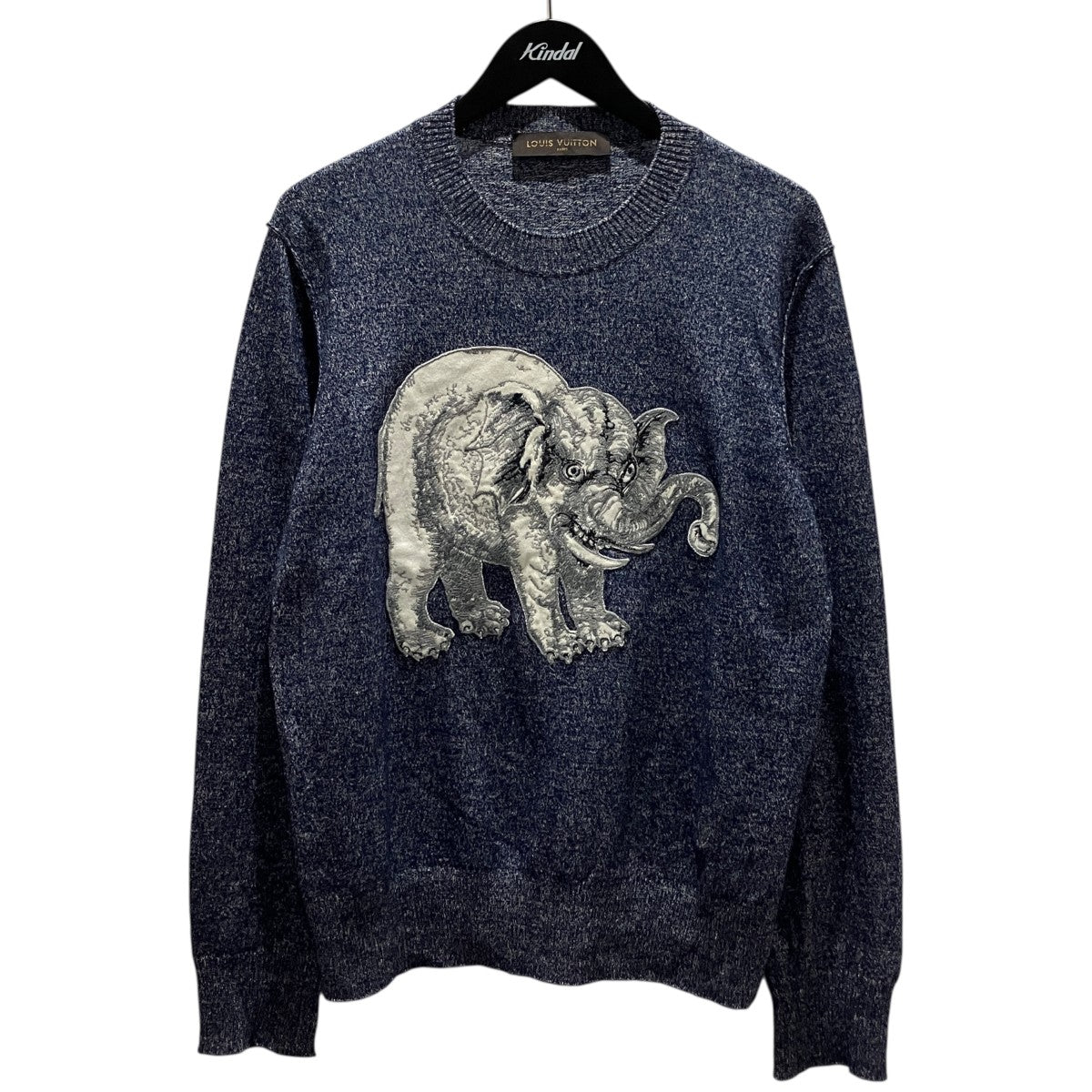 LOUIS VUITTON 【Chapman Brothers Elephant】薄手ニットRM171M OCH HBN19W 古着・中古-1枚目のアイテム画像