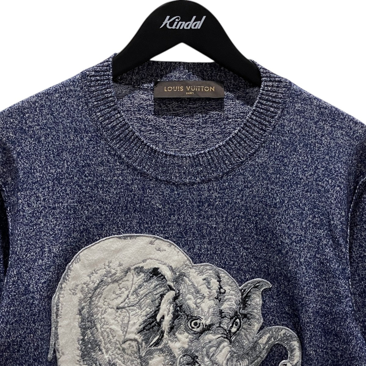 LOUIS VUITTON 【Chapman Brothers Elephant】薄手ニットRM171M OCH HBN19W 古着・中古-3枚目のアイテム画像