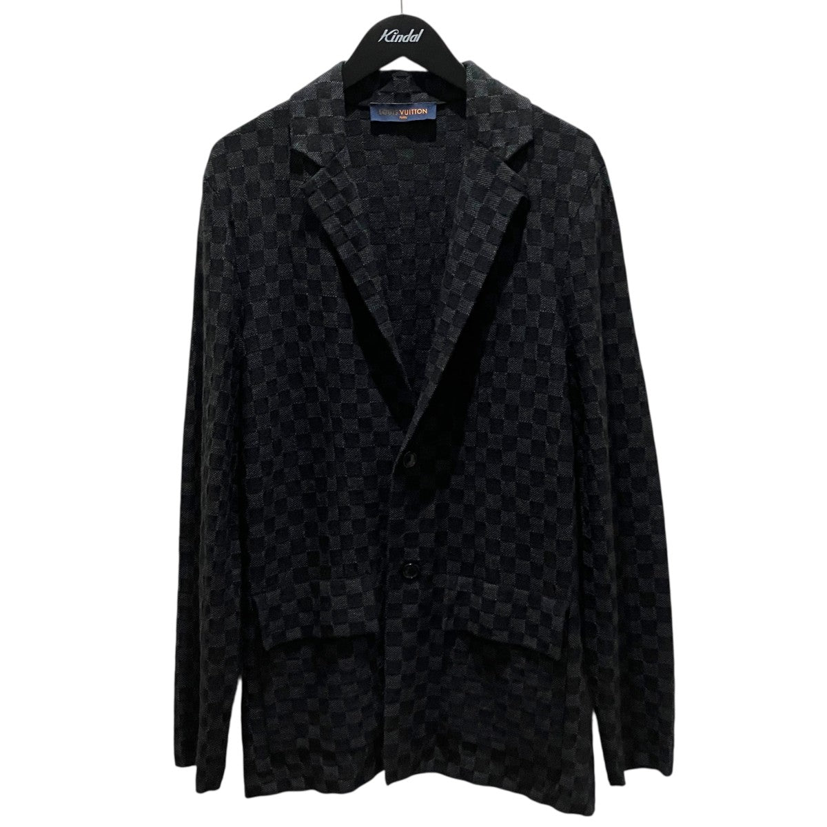 LOUIS VUITTON ダミエニットテーラードジャケットRM211M ZLL HKN13W 古着・中古-1枚目のアイテム画像