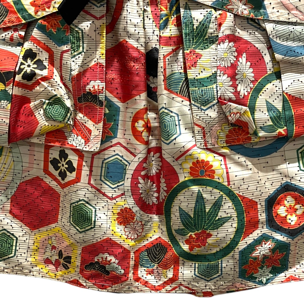 LOUIS VUITTON 和柄シルクスカートRW181A FVR FESK96 古着・中古-4枚目のアイテム画像