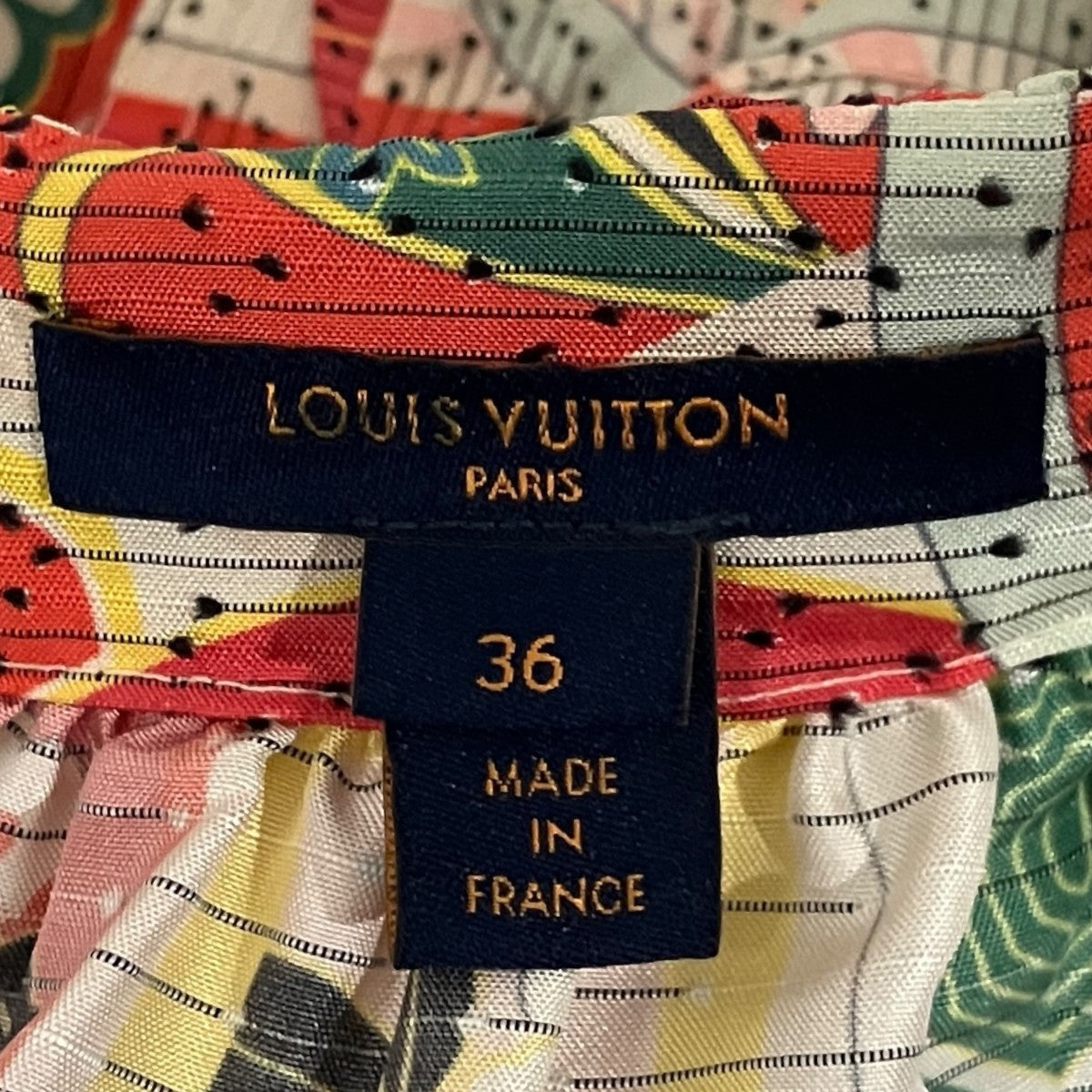 LOUIS VUITTON 和柄シルクスカートRW181A FVR FESK96 古着・中古-6枚目のアイテム画像