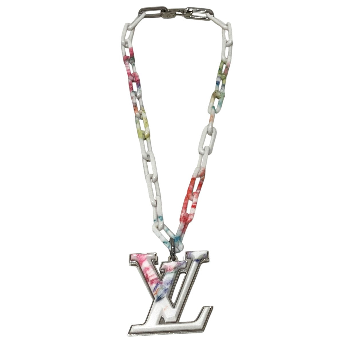 LOUIS VUITTON 【コリエ･LV パステル セラミック】チェーンネックレスMP2850 古着・中古-2枚目のアイテム画像