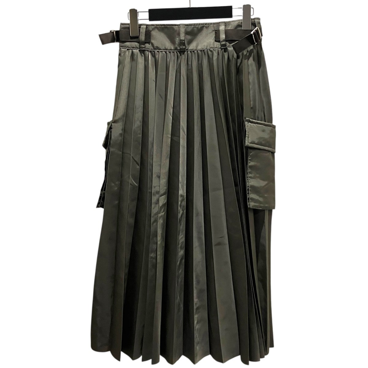 【Nylon Twill Skirt】ミリタリープリーツスカートSCW-206