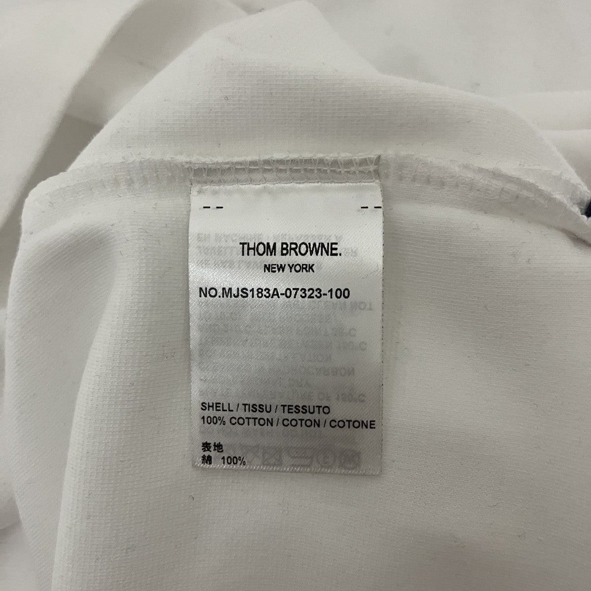 【コットンミラノリブオーバーサイズポケットＴシャツ】サイドラインTシャツMJS183A-07323-100
