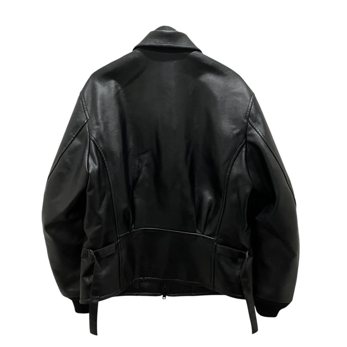 【PLEATHER BOMBER JACKET】フェイクレザージャケットJD9795