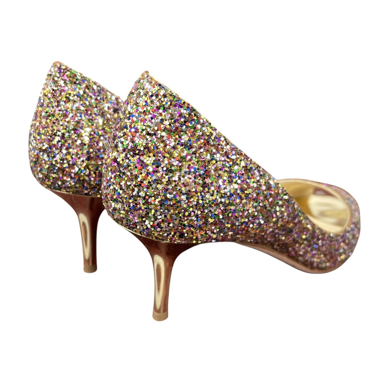 JIMMY CHOO グリッターヒールサンダル 古着・中古-2枚目のアイテム画像