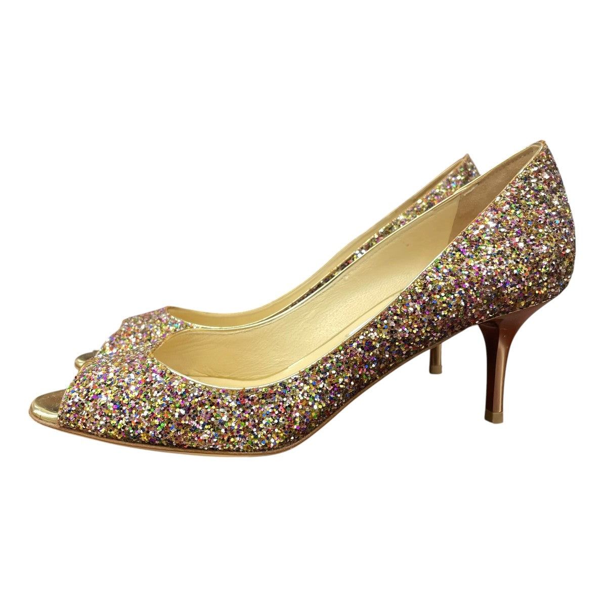 JIMMY CHOO グリッターヒールサンダル 古着・中古-3枚目のアイテム画像