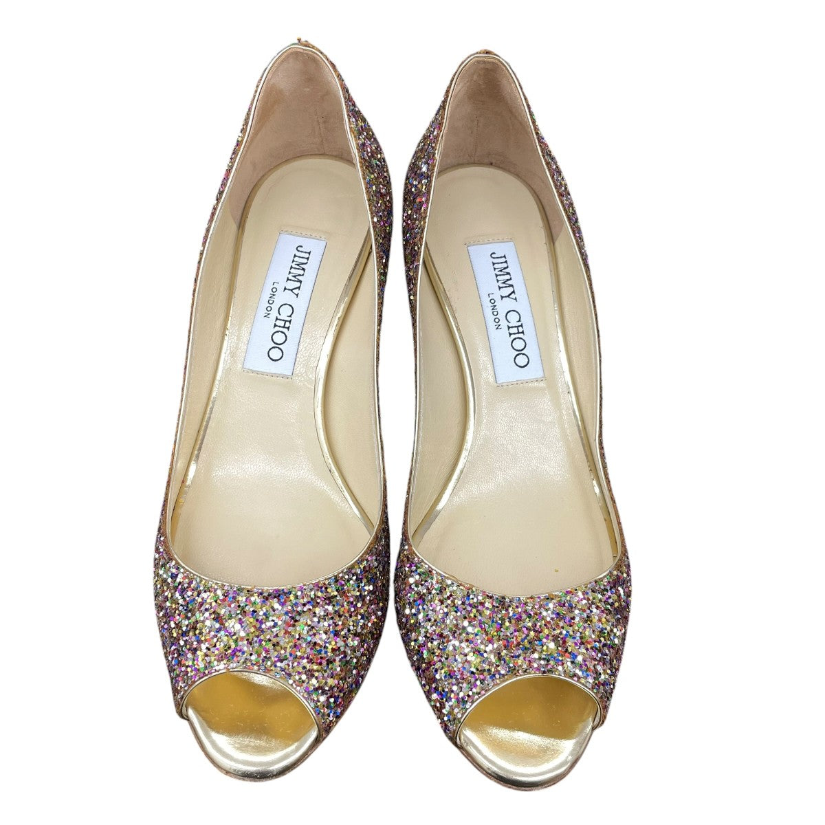 JIMMY CHOO グリッターヒールサンダル 古着・中古-5枚目のアイテム画像