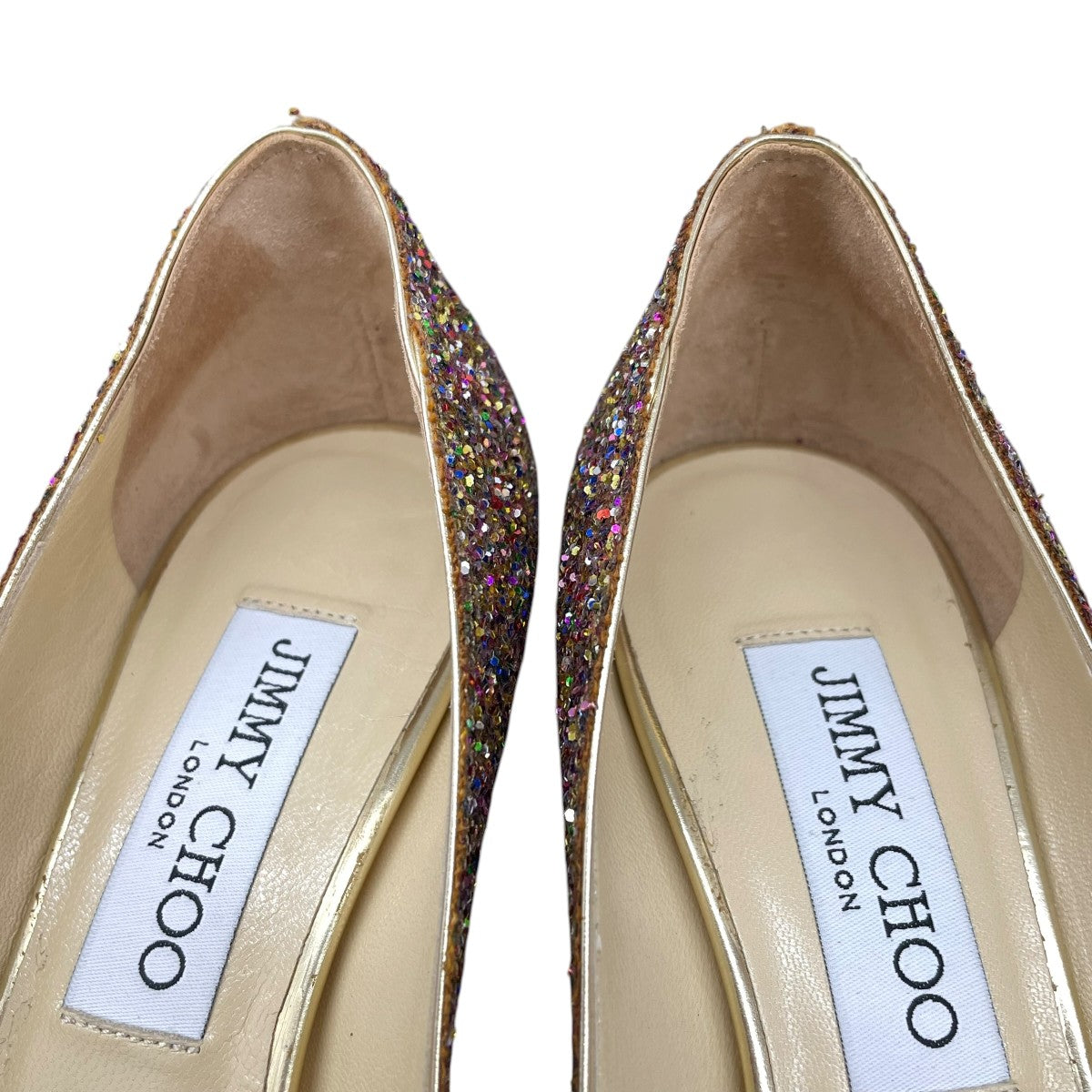 JIMMY CHOO グリッターヒールサンダル 古着・中古-7枚目のアイテム画像