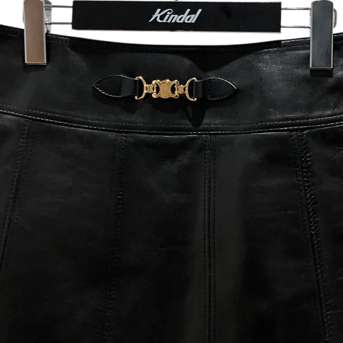 CELINE レザースカート2H548583C 古着・中古-3枚目のアイテム画像