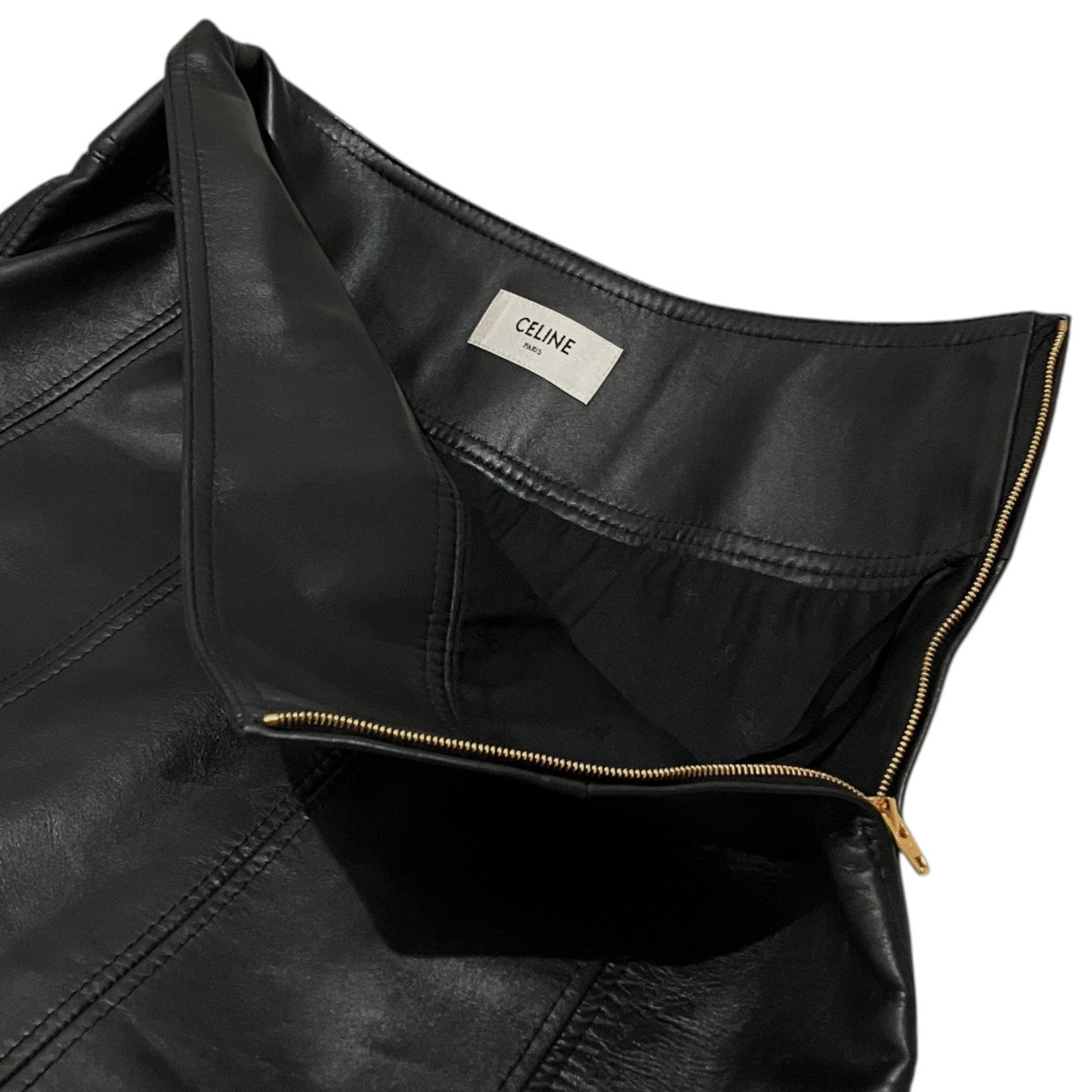 CELINE レザースカート2H548583C 古着・中古-5枚目のアイテム画像