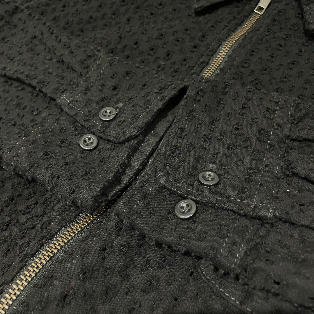 Damaged Denim Shirt JacketジップアップジャケットTN243DSHTL02