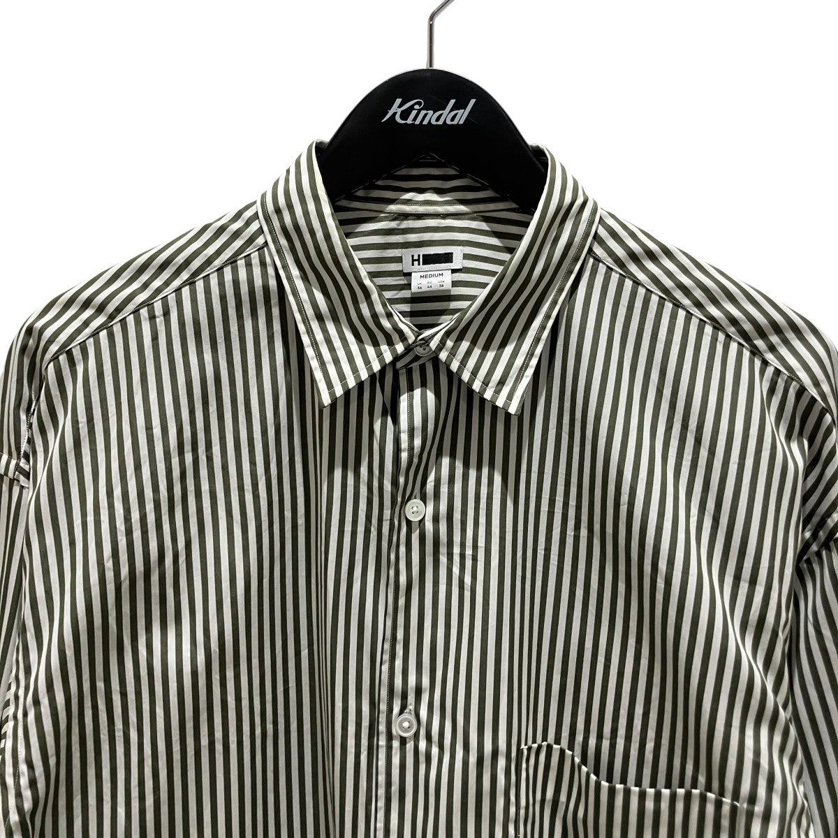 BALLOON SLEEVE REGULAR COLLAR SHIRTストライプシャツ1211-250-7353