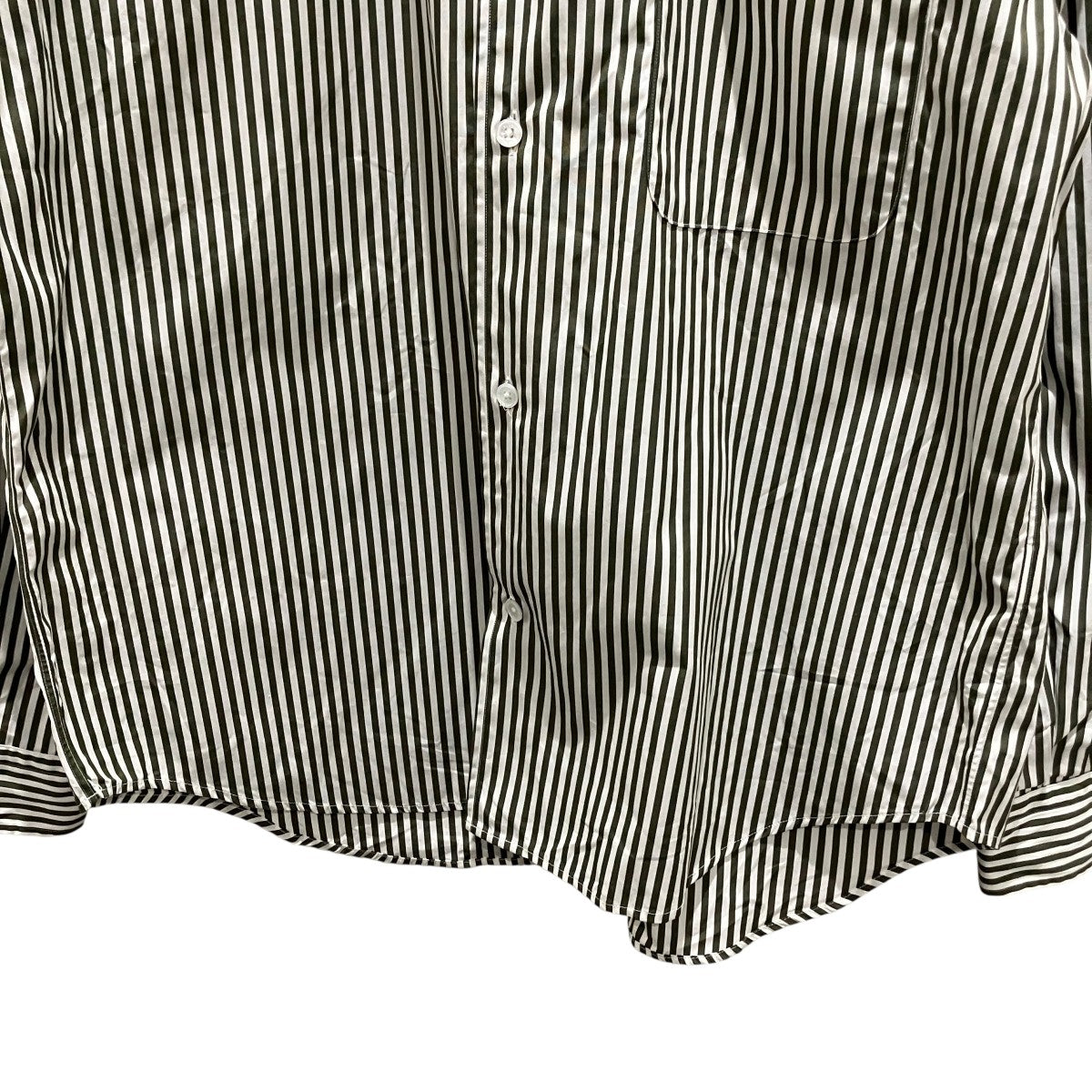 BALLOON SLEEVE REGULAR COLLAR SHIRTストライプシャツ1211-250-7353