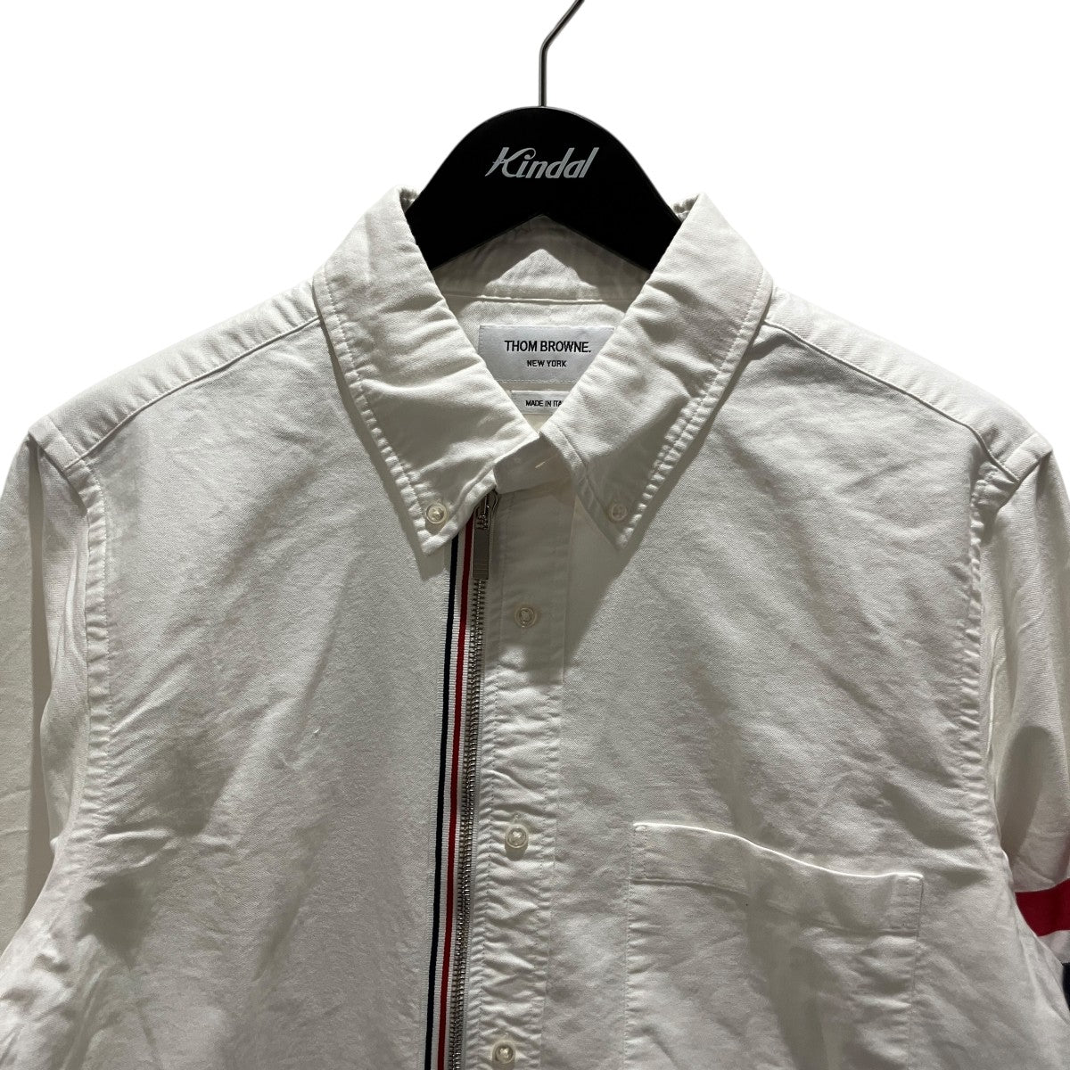 Thom Browne 【White Oxford Zip-Front 4-Bar Shirts】ジップアップシャツMWL275A-03143960 古着・中古-3枚目のアイテム画像