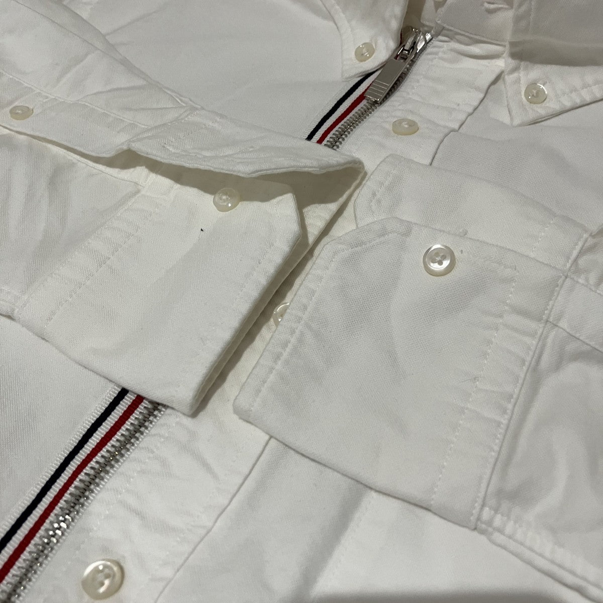 Thom Browne 【White Oxford Zip-Front 4-Bar Shirts】ジップアップシャツMWL275A-03143960 古着・中古-5枚目のアイテム画像
