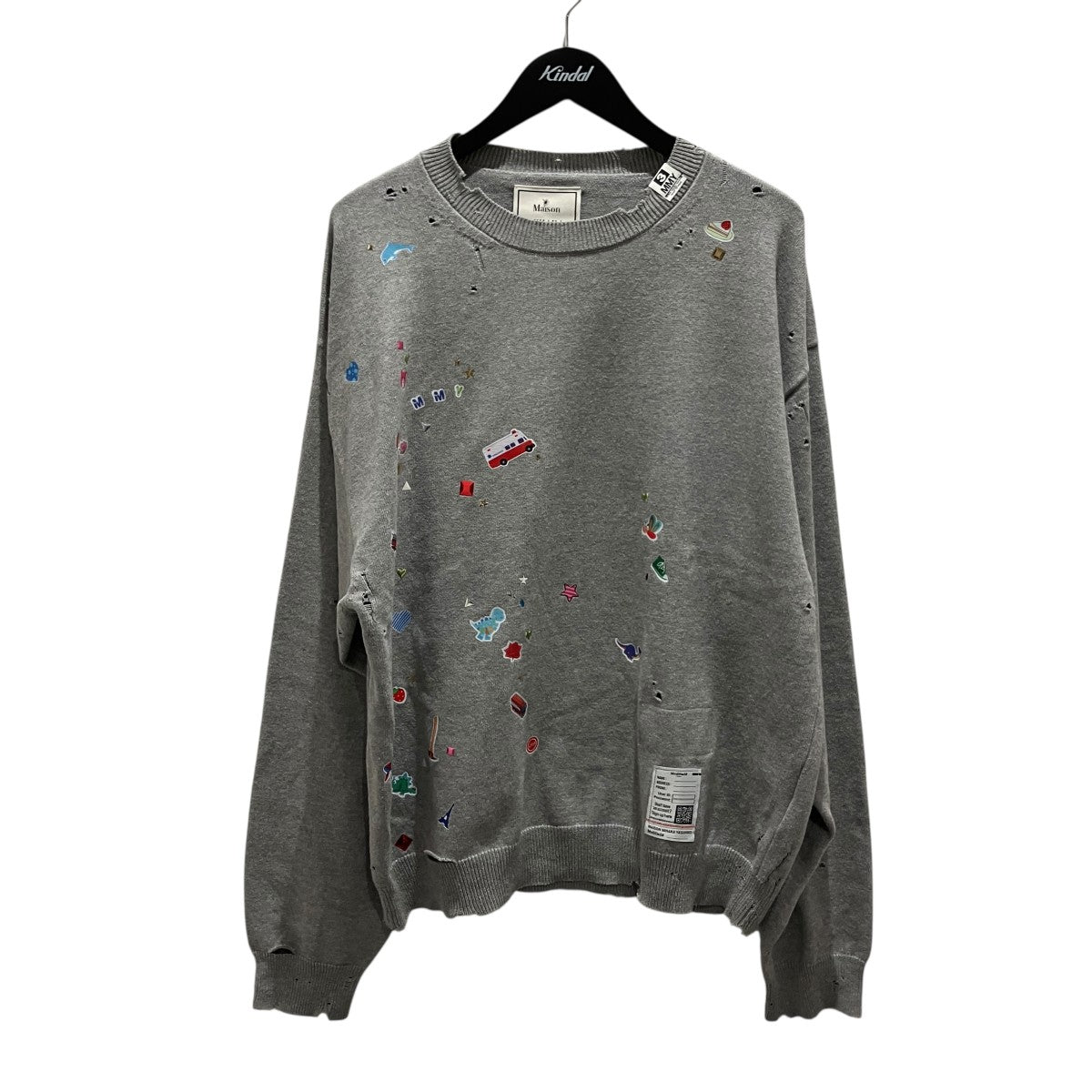 Kids Sticker Printed Knit SweaterクルーネックニットJ16SW700