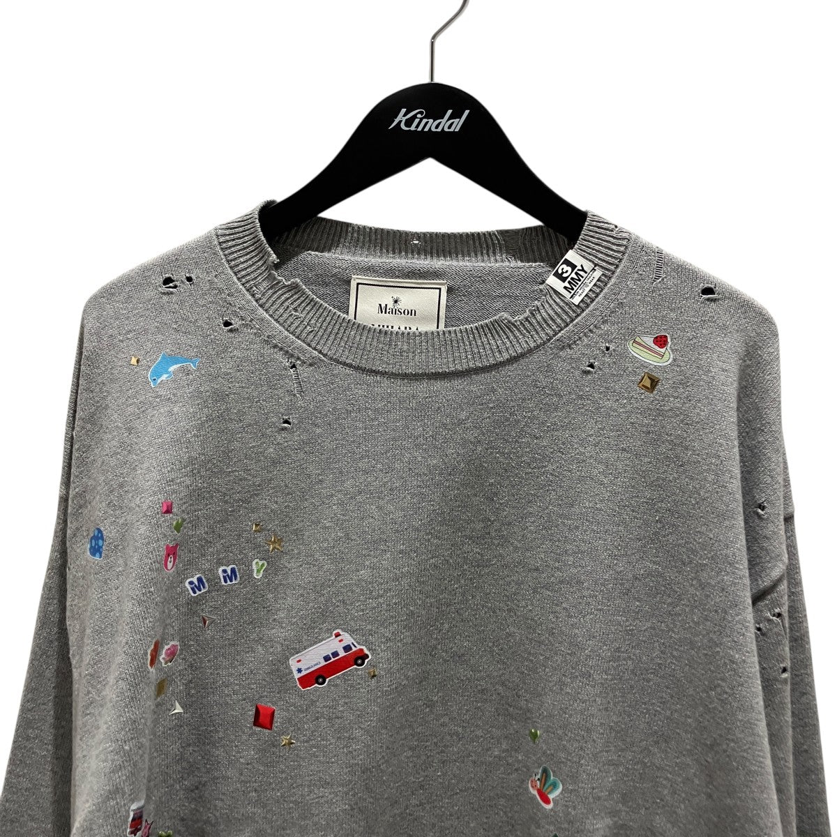 Kids Sticker Printed Knit SweaterクルーネックニットJ16SW700