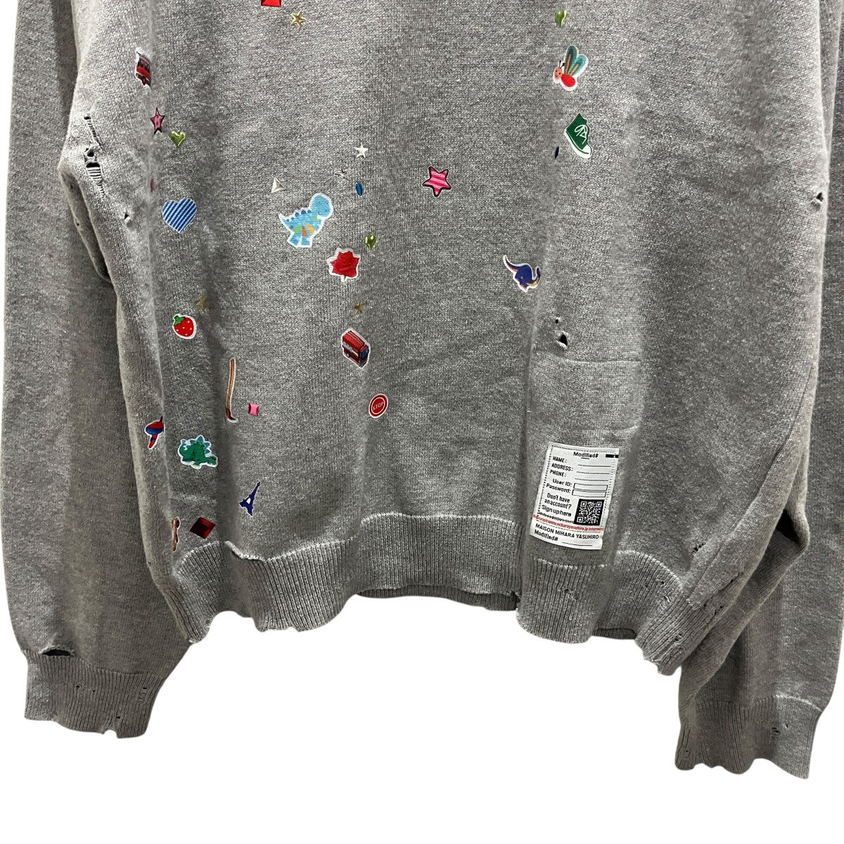 Kids Sticker Printed Knit SweaterクルーネックニットJ16SW700