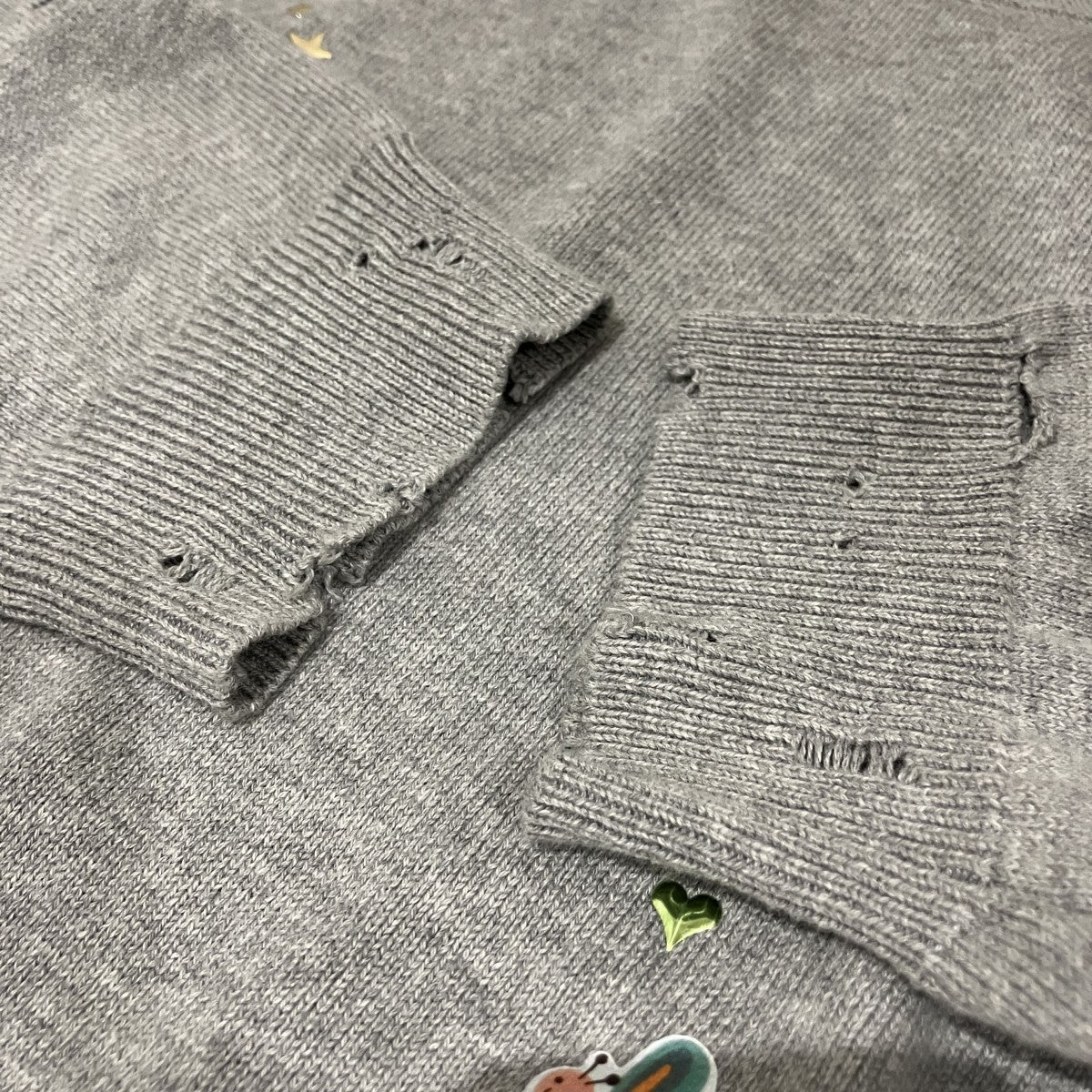 Kids Sticker Printed Knit SweaterクルーネックニットJ16SW700