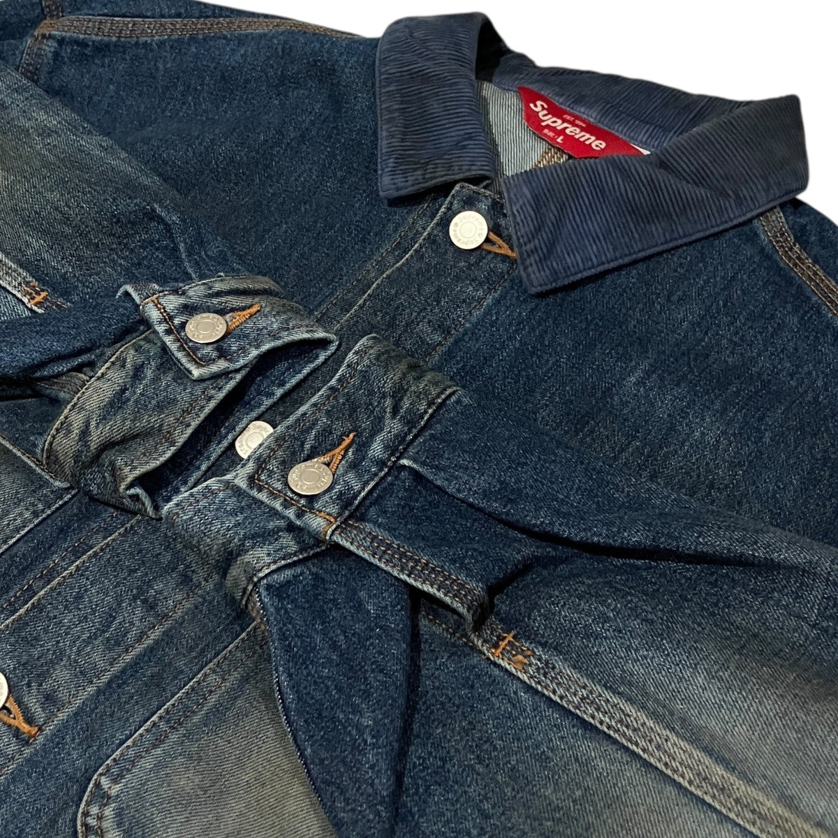 25AW【DISTRESSED SELVEDGE TRUCKER JACKET WASHED INDIGO】デニムジャケット