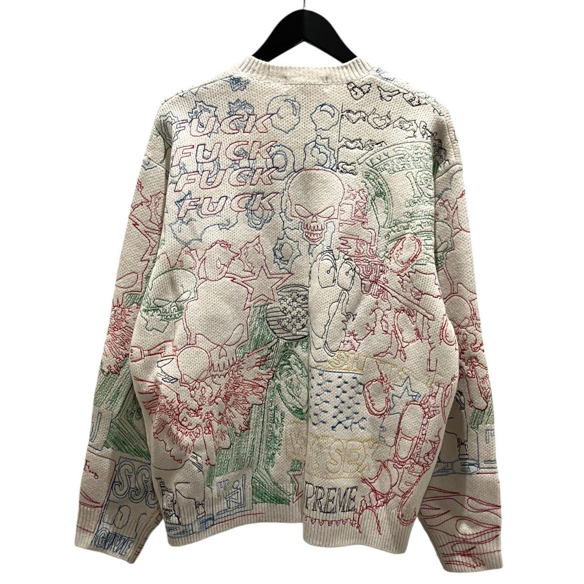 26SS【collage embroidered sweater】クルーネックニット