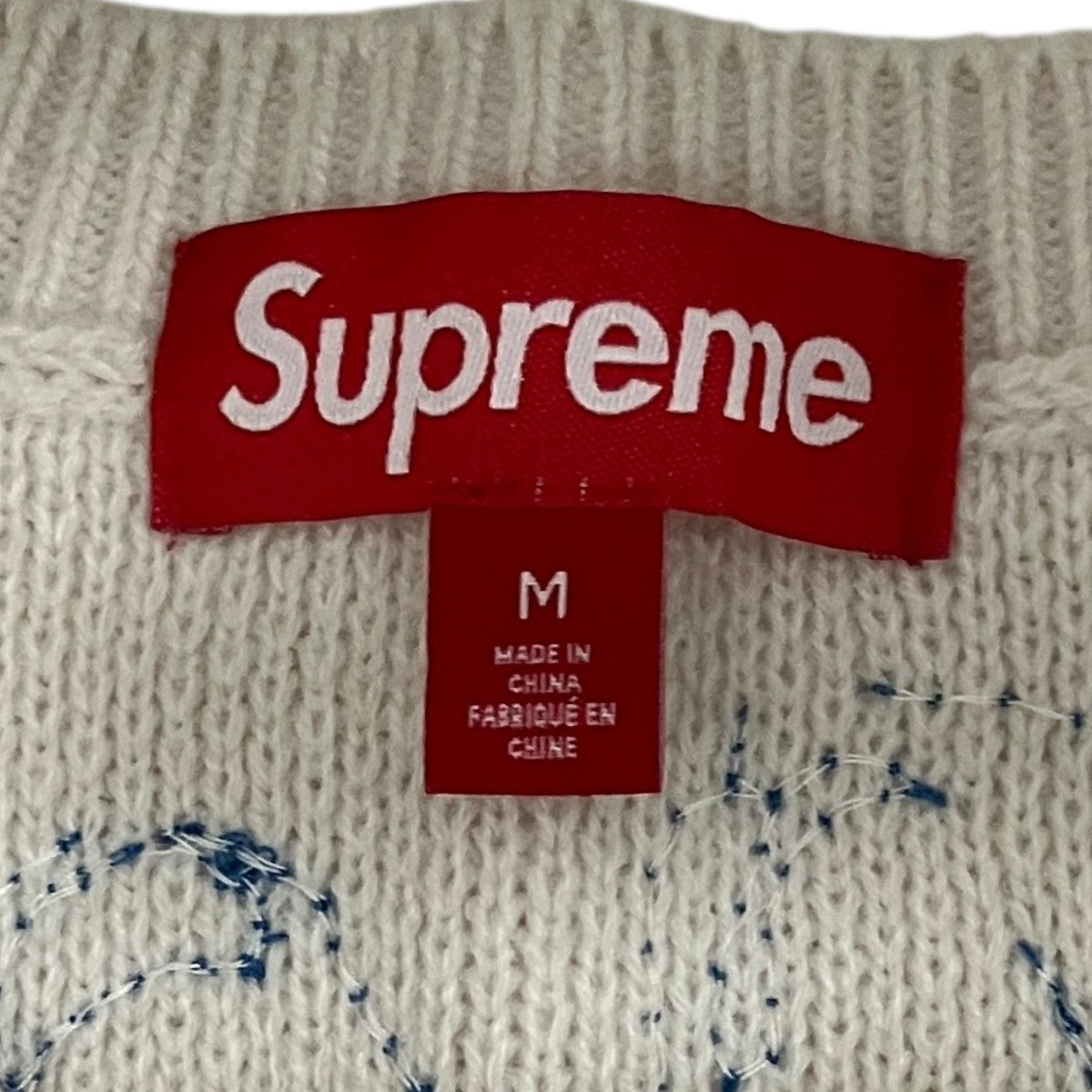 26SS【collage embroidered sweater】クルーネックニット