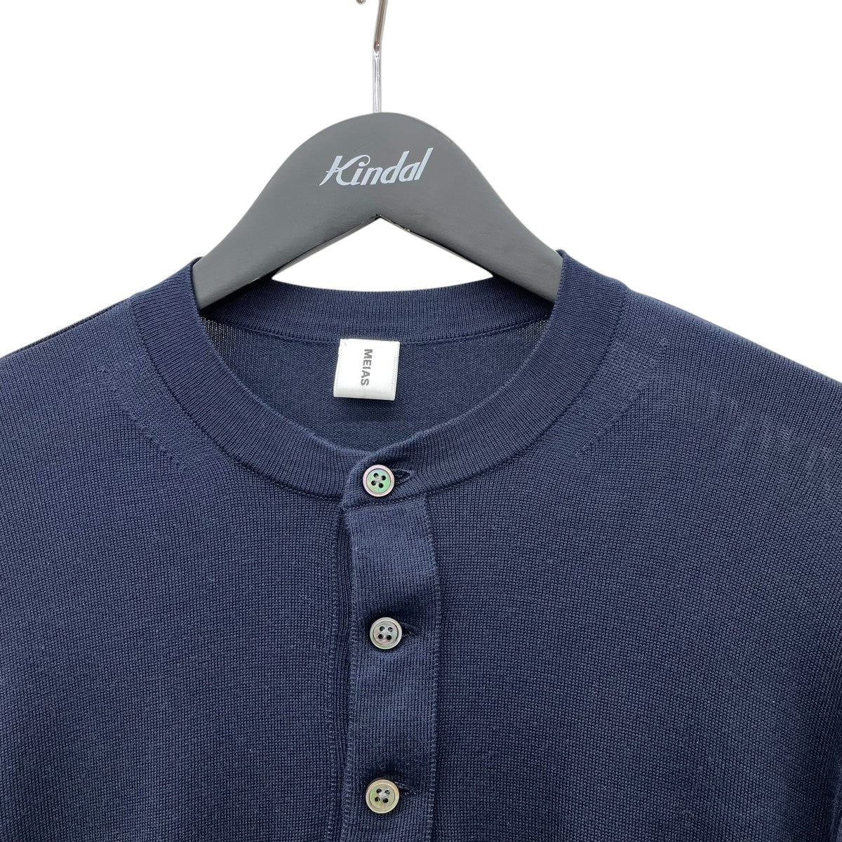 SILK HENLEY NECK PULL OVERニットSLPO-04-24