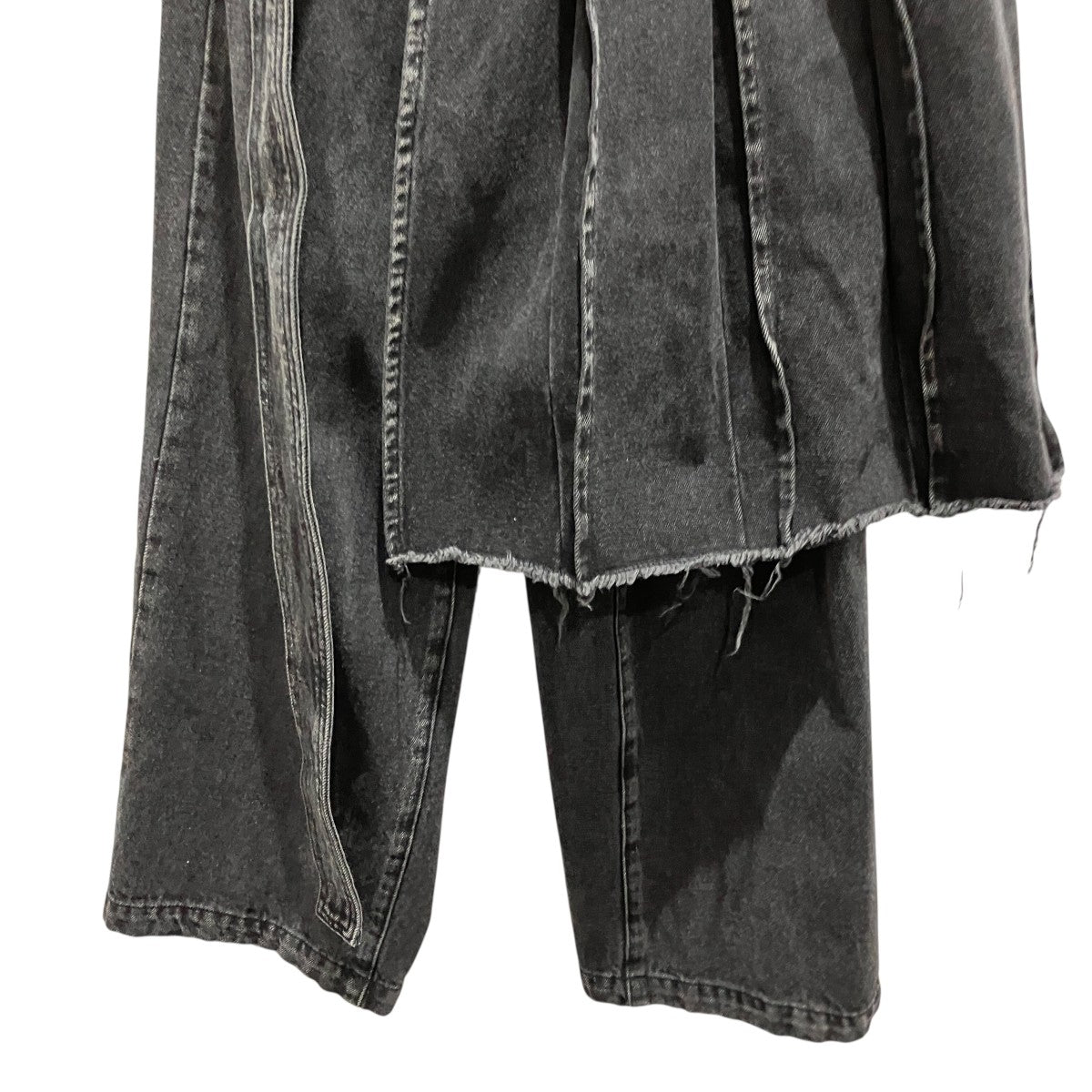 【 Pleats Wrapped Denim】デニムスカートパンツ31232465209