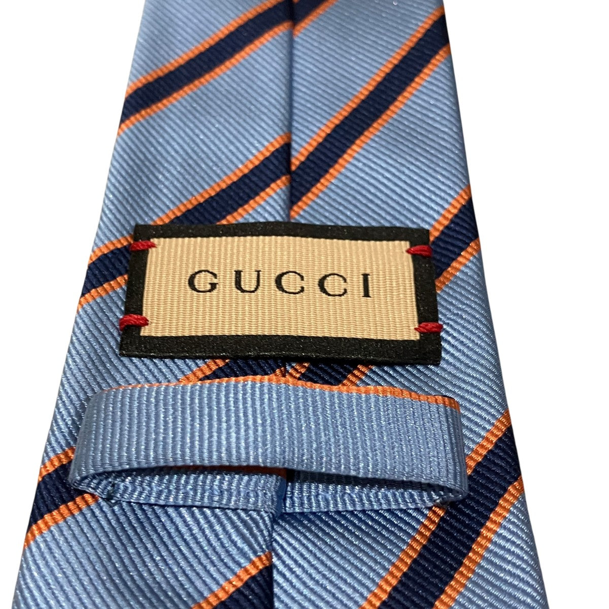 極美品　GUCCI ネクタイ　8-41 レジメンタル　ベルト GUCCI(グッチ) レジメンタルタイ スカイブルー｜【公式】カインドオル