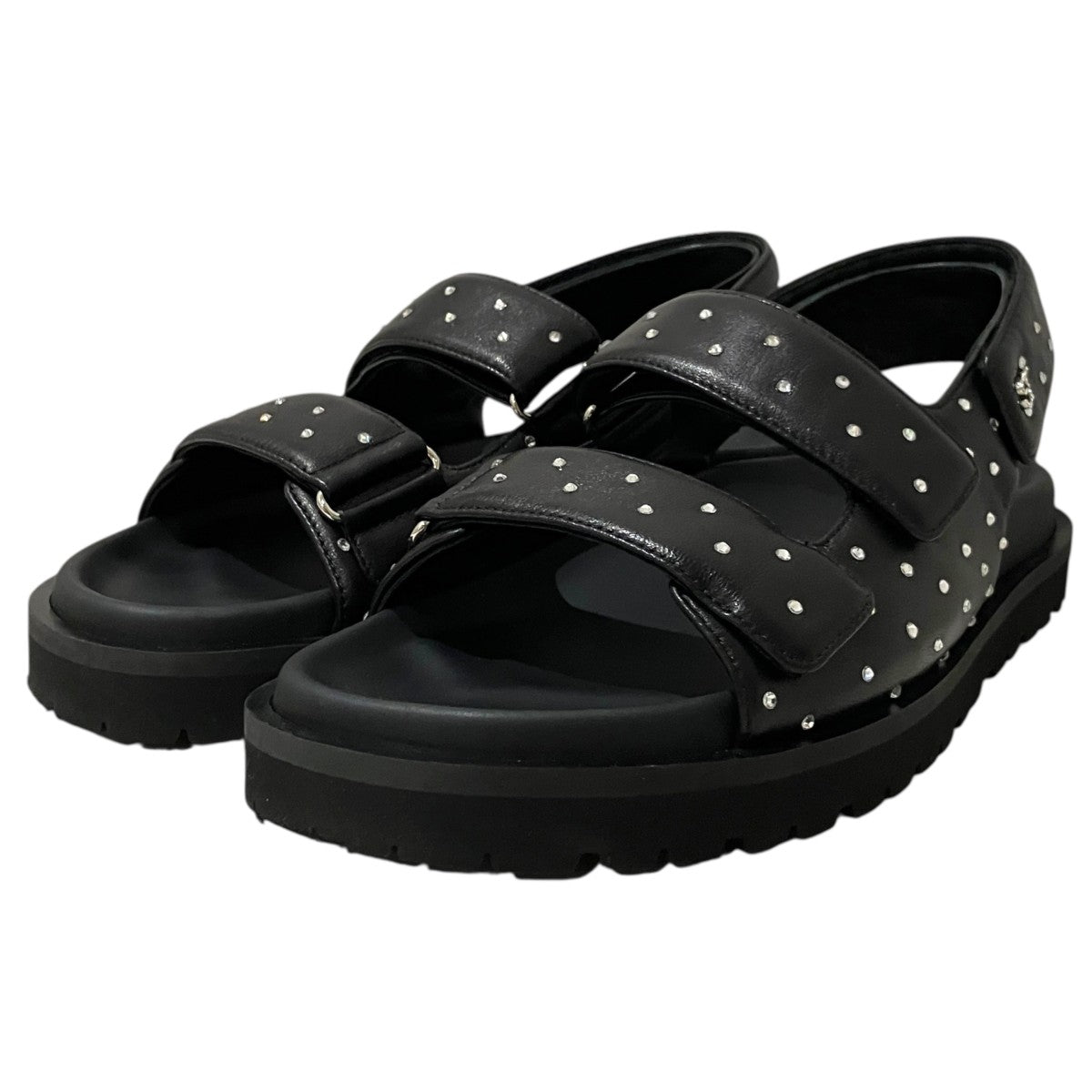 【SCARPE DONNA】ラインストーンサンダルB10490-MFL140-9000-400