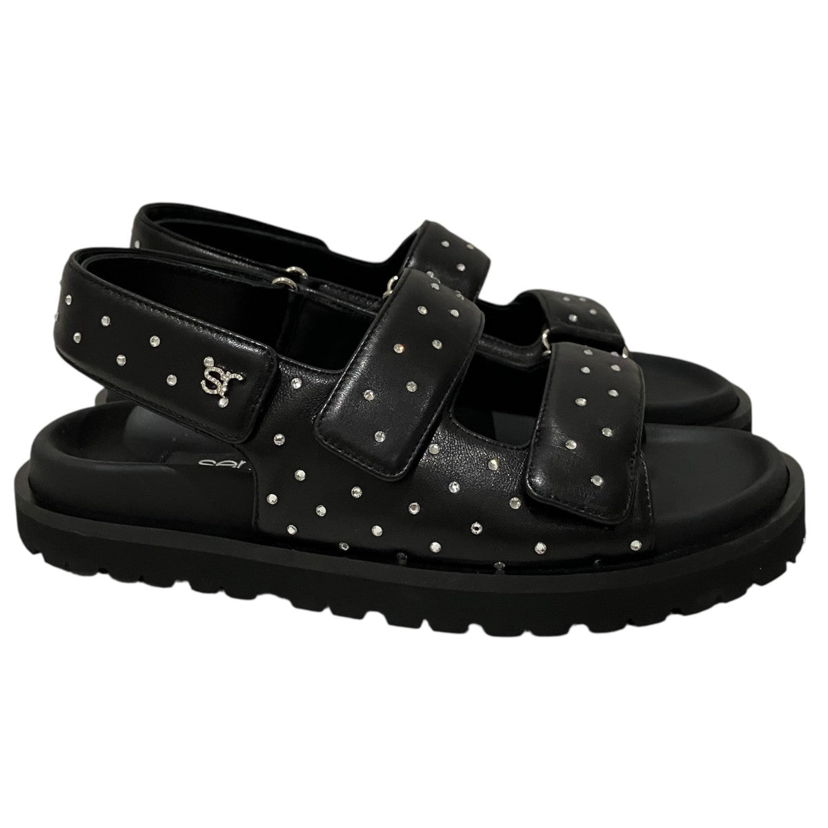 【SCARPE DONNA】ラインストーンサンダルB10490-MFL140-9000-400