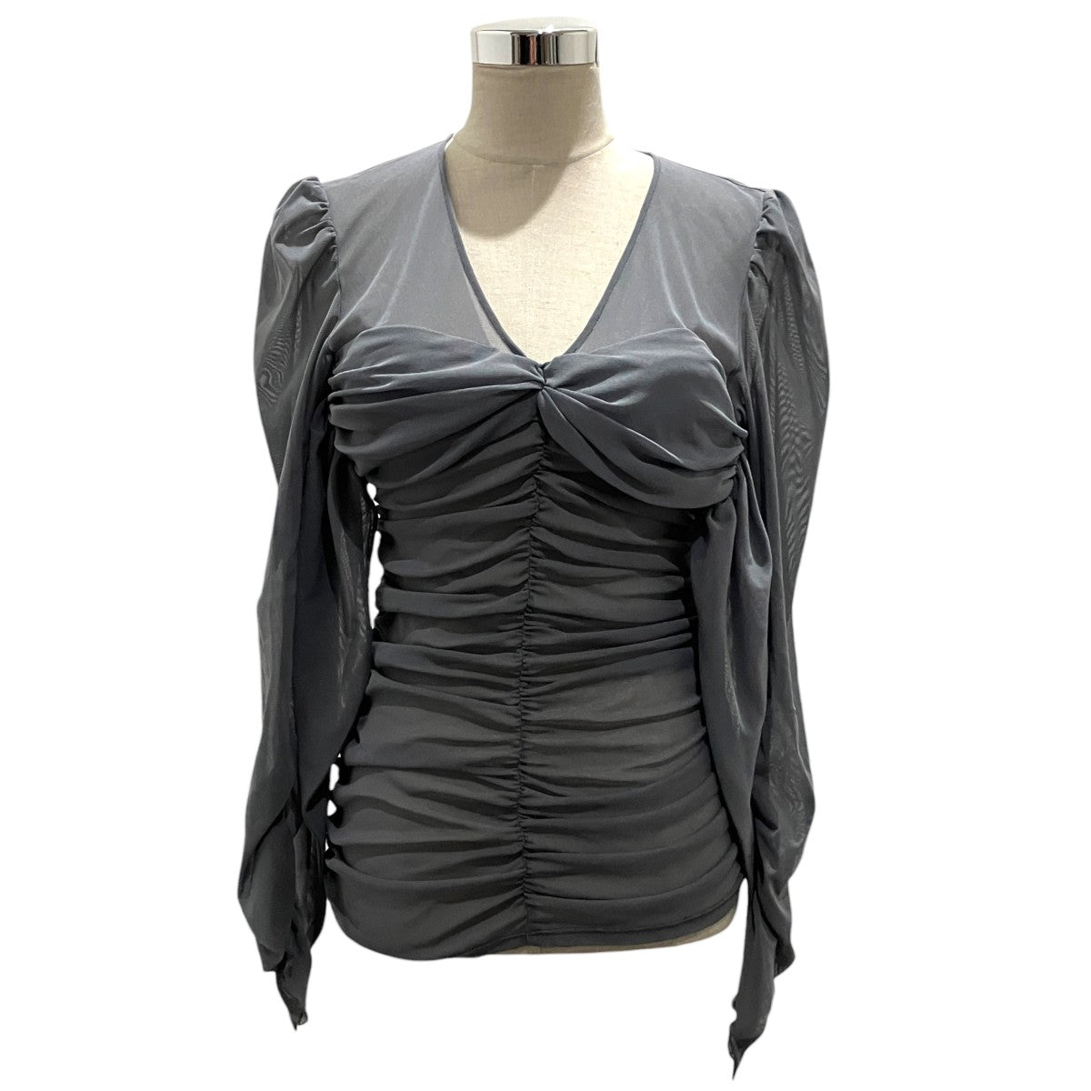 【TULLE GATHERED TOPS ／ TULLE GATHERED TOP】シャーリングブラウスFTC252-0420