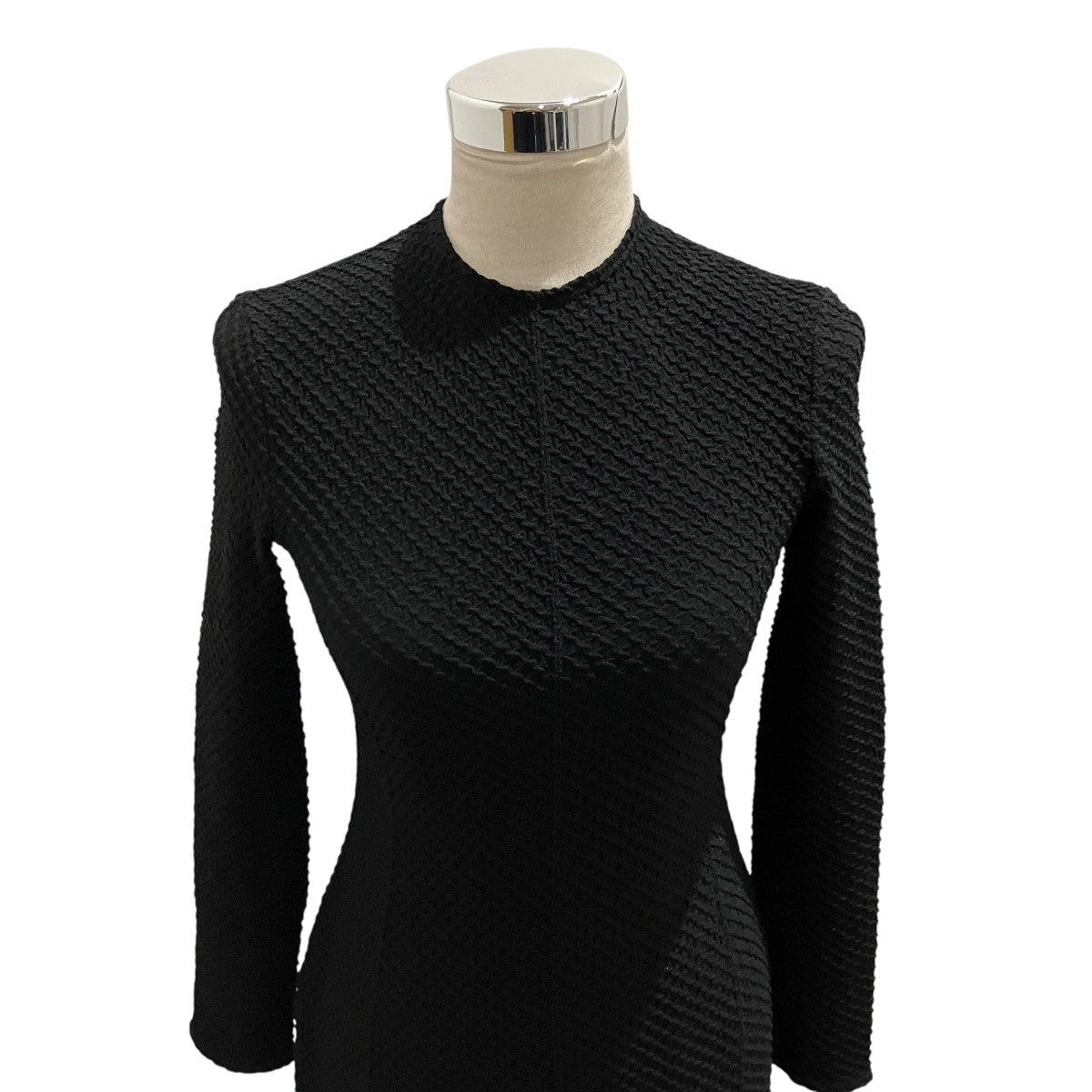 25AW【Shirring Jersey Jacquard Dress】長袖ワンピースMM25FW-JS038