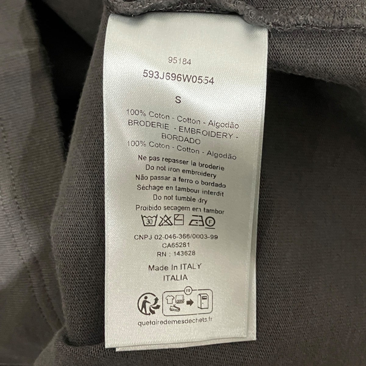 コットンTシャツ593J696W0554