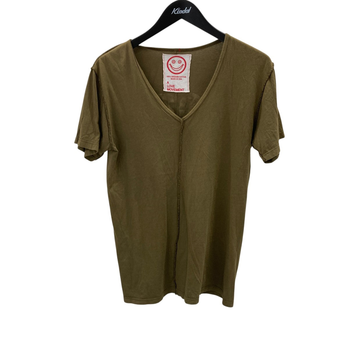 a love movement VネックTシャツ 古着・中古-1枚目のアイテム画像