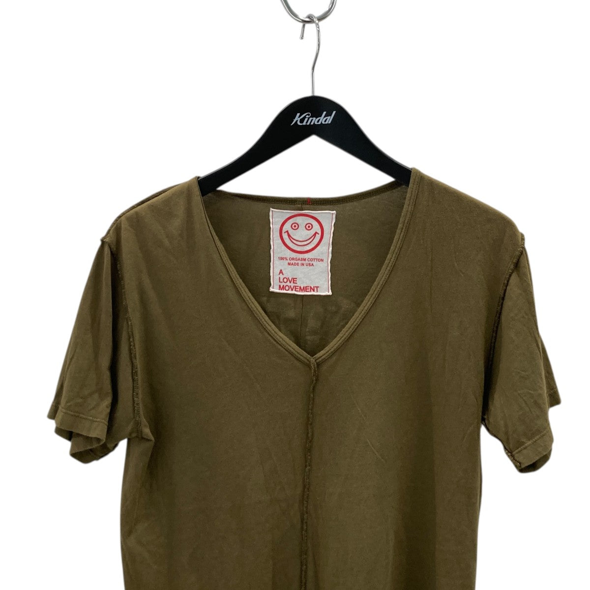 a love movement VネックTシャツ 古着・中古-2枚目のアイテム画像