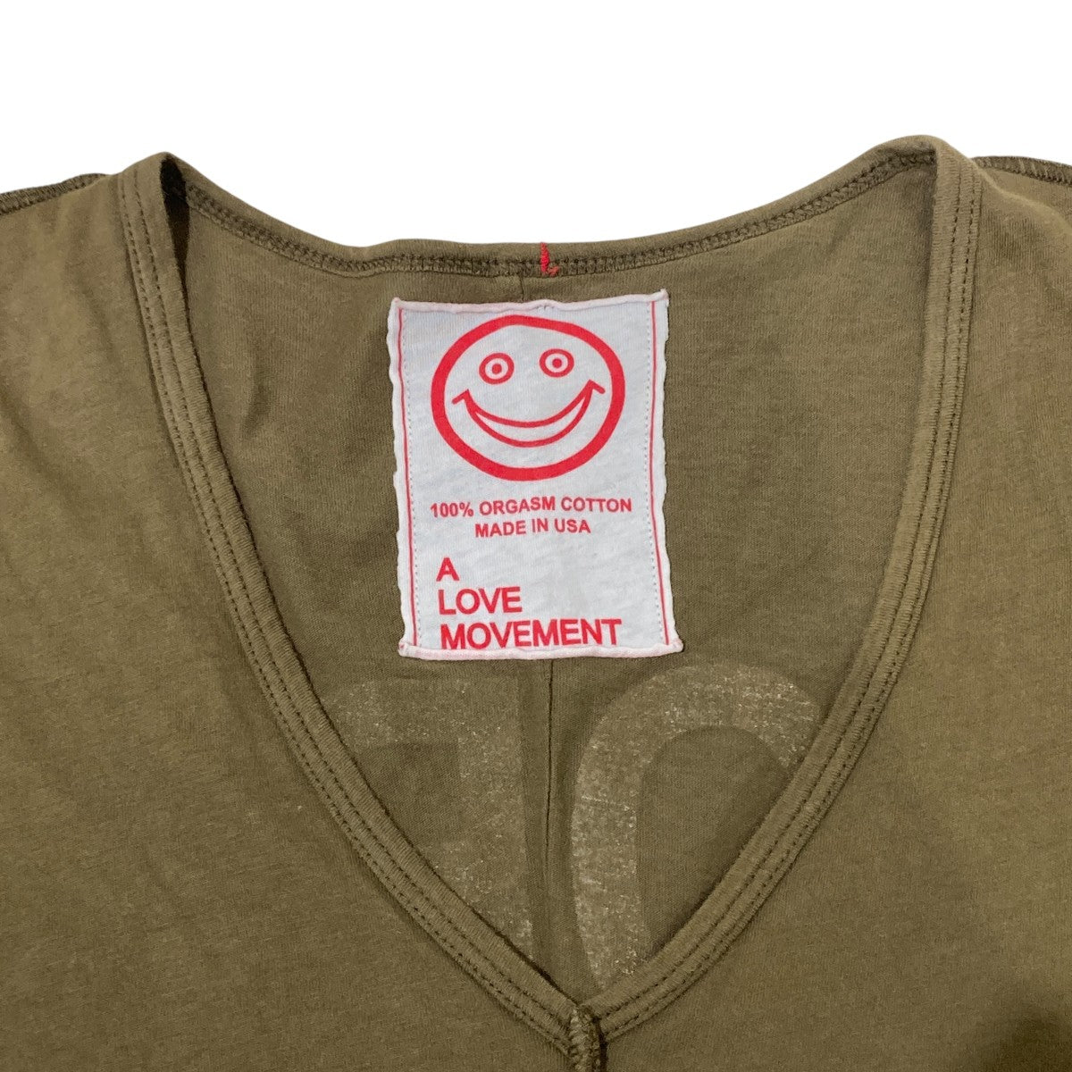 a love movement VネックTシャツ 古着・中古-6枚目のアイテム画像