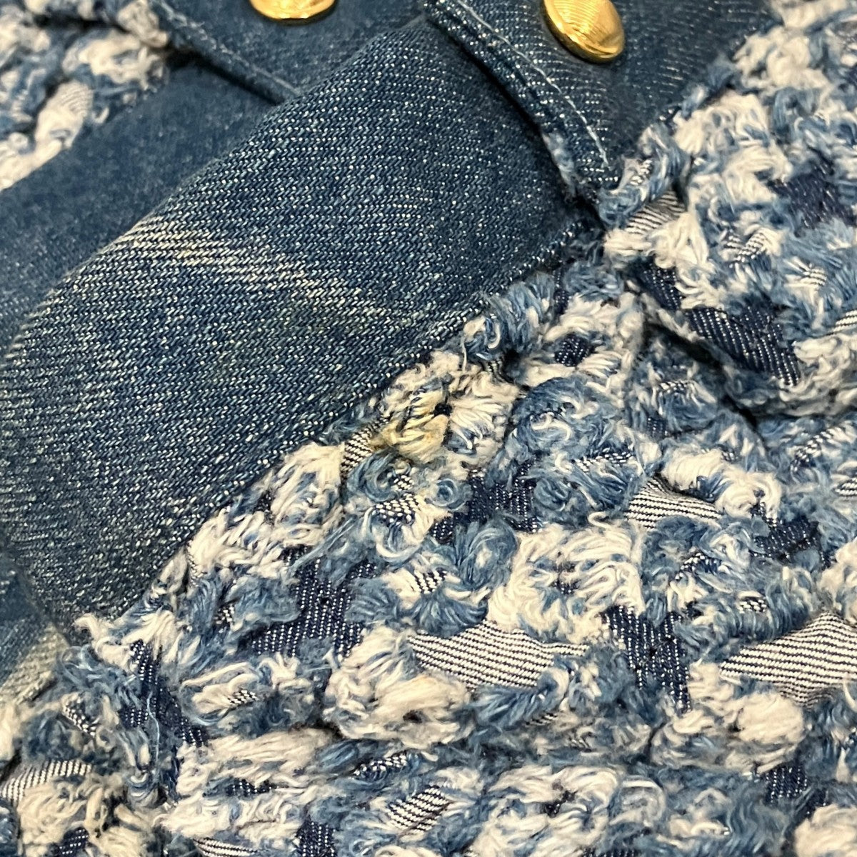 【Crushed Napping Quilted Denim Bolero Jacket】ボレロジャケットK2410LJ090