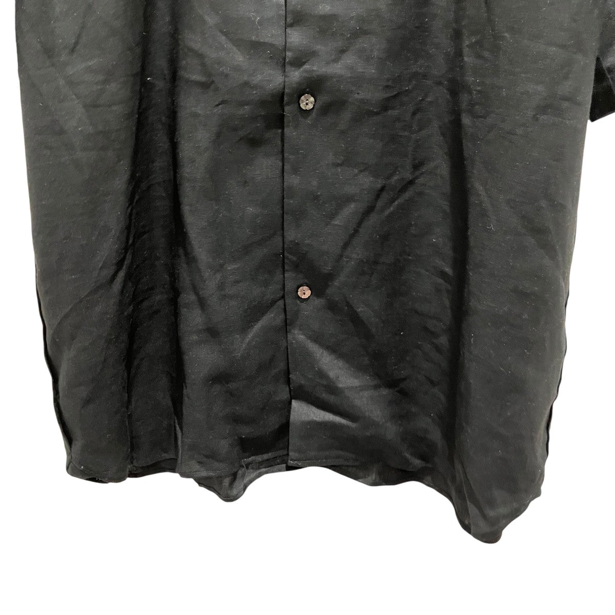 26SS【THE SHIRTS BLACK LINEN EMBROIDERY】半袖刺繍シャツST-257IT-BLE