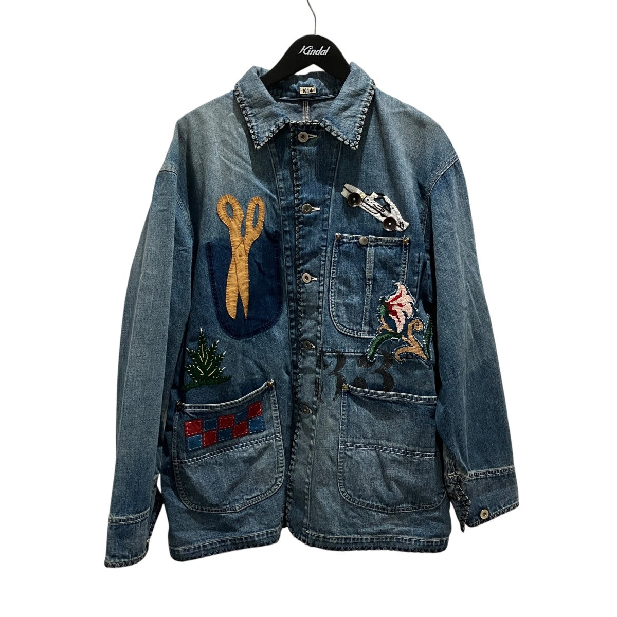 【Hand-Embroidered Denim Coverall】デニムジャケット26ss-co-01