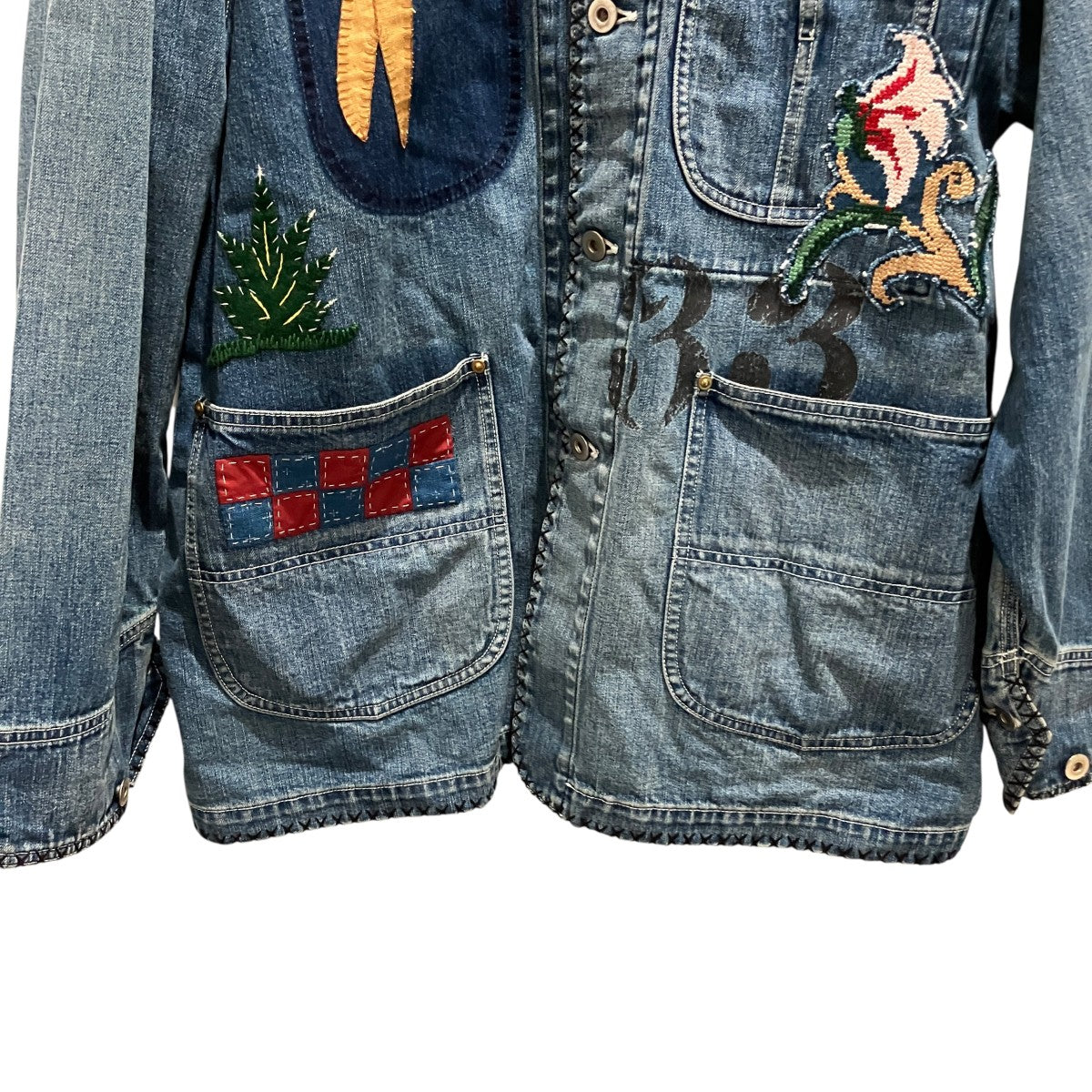 【Hand-Embroidered Denim Coverall】デニムジャケット26ss-co-01