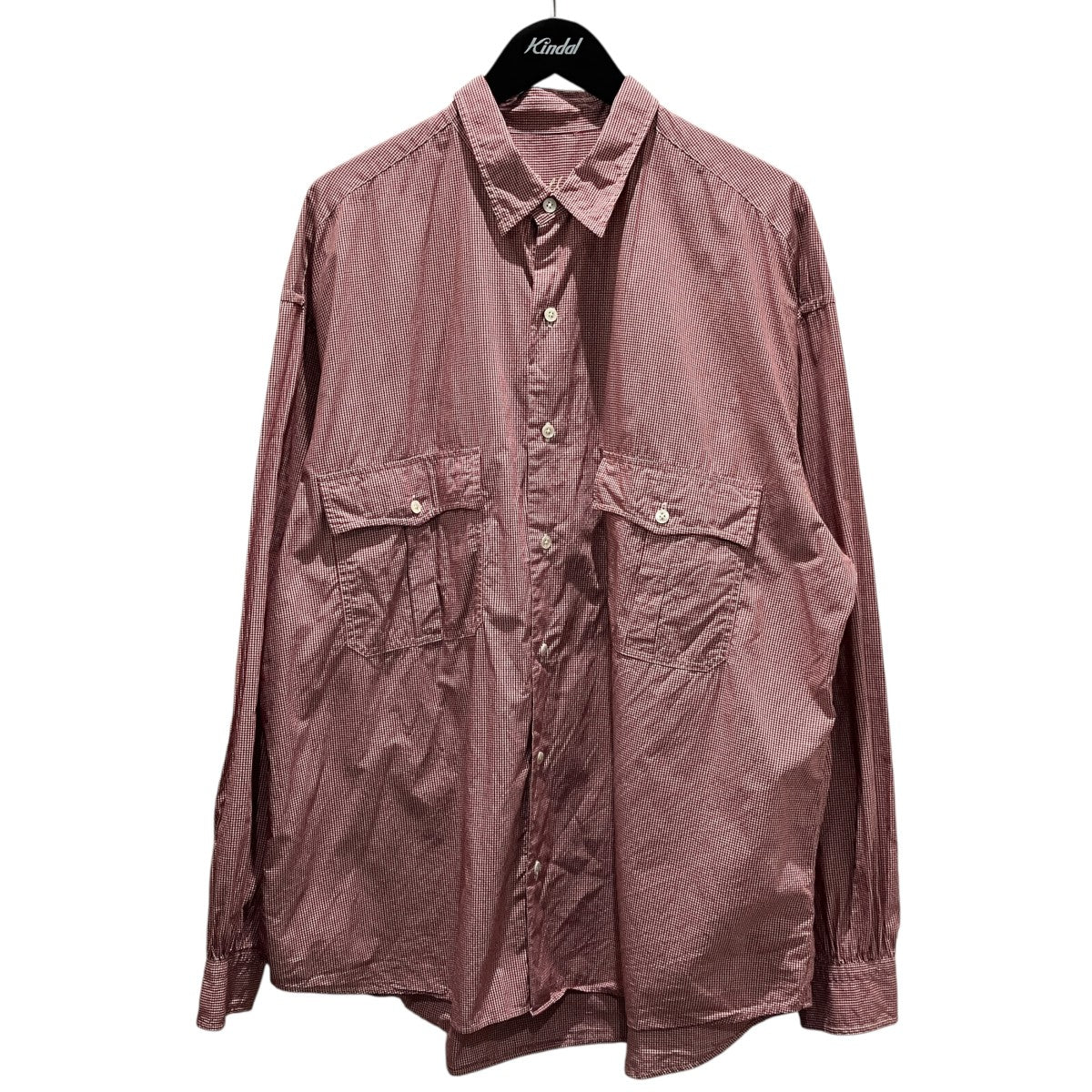 【ROLL UP NEW GINGHAM CHECK SHIRT】長袖ギンガムチェックシャツ