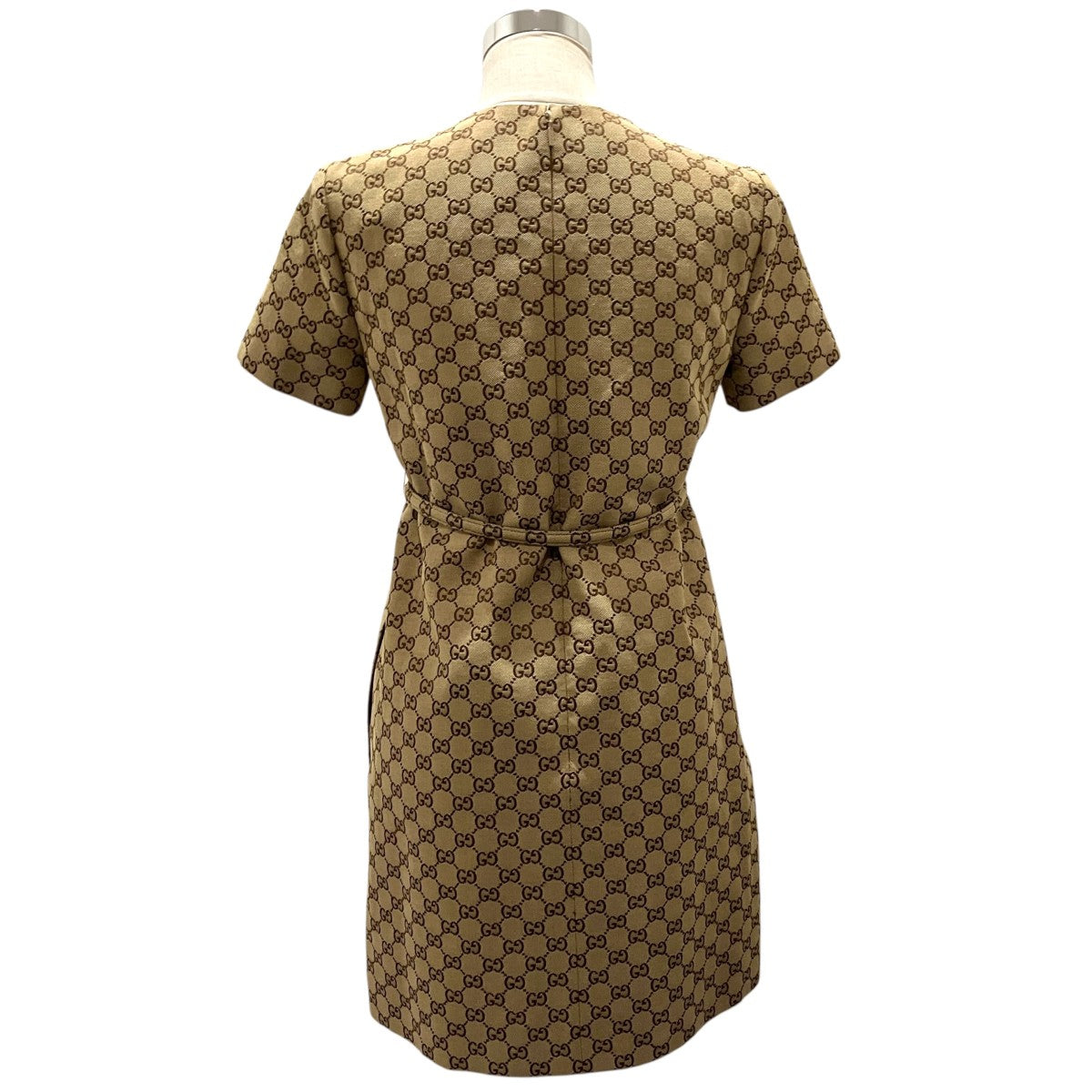 【Horsebit Print Short Sleeve Dress】GGジャカード ベルト付ワンピース797356 Z8BUC