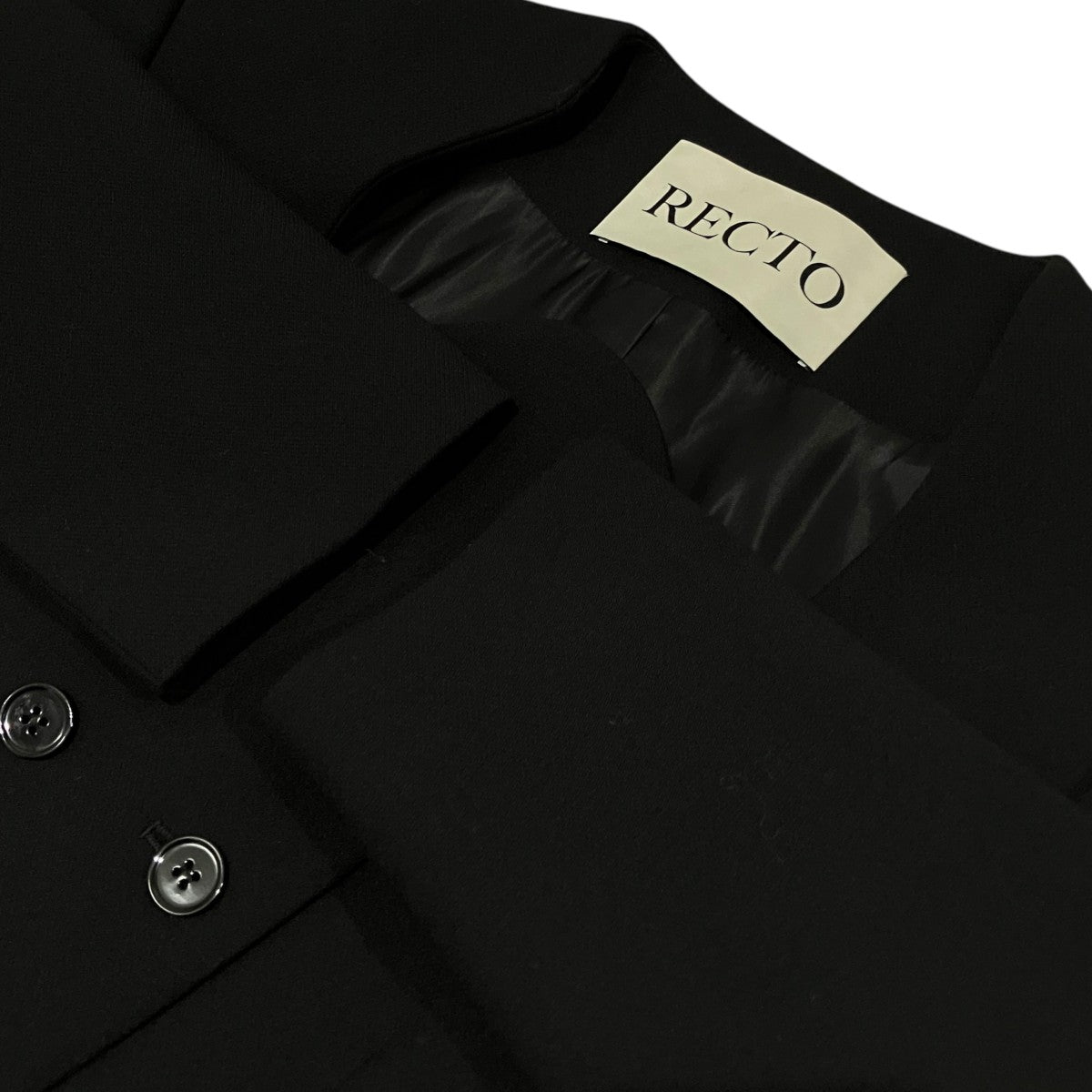 シグネチャーカーブネックロングジャケットRW23WWJK002BK