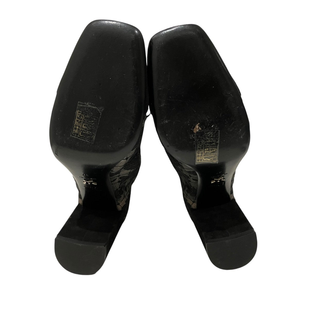 Christian Dior レース刺繍バックジップヒールブーツ 古着・中古-6枚目のアイテム画像