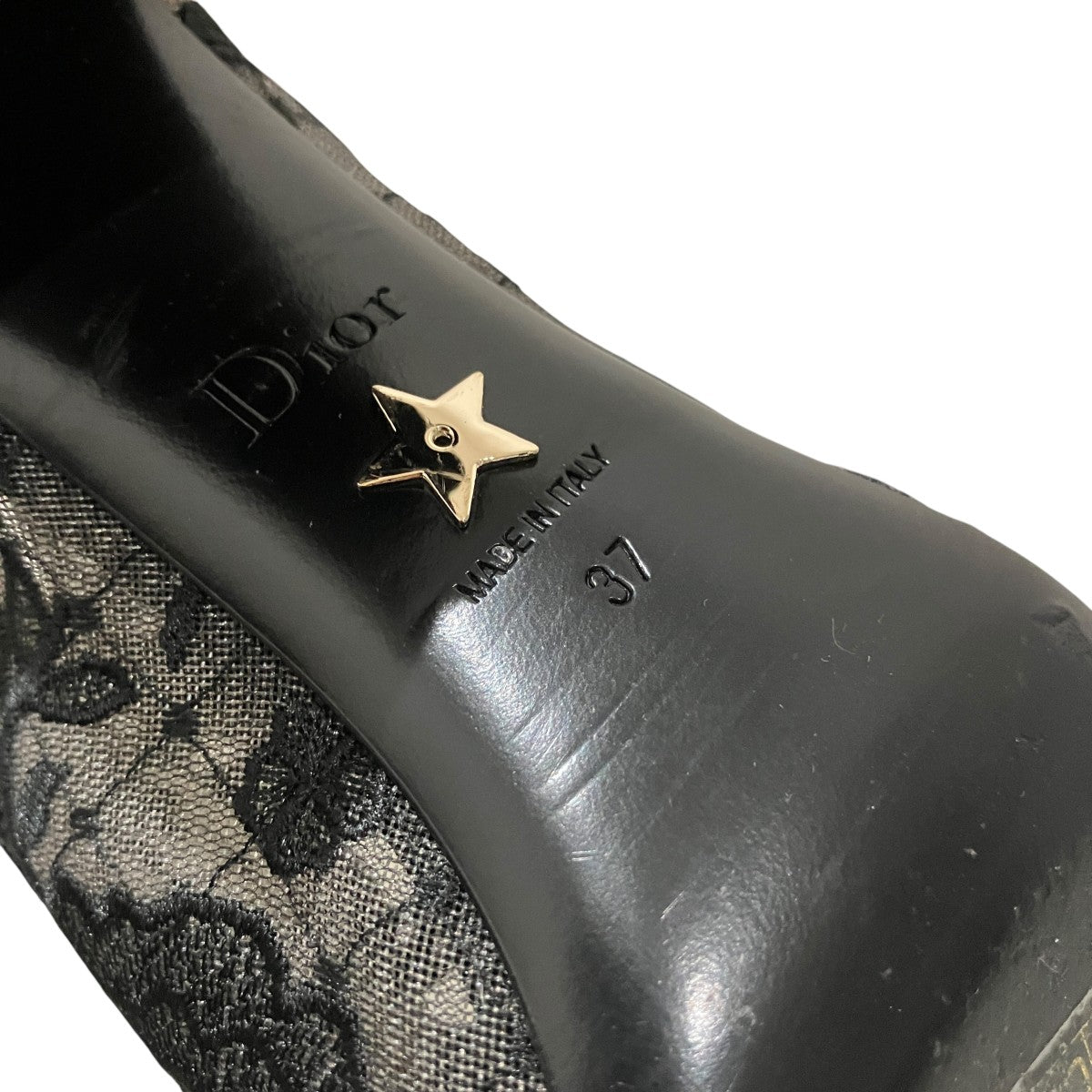 Christian Dior レース刺繍バックジップヒールブーツ 古着・中古-8枚目のアイテム画像