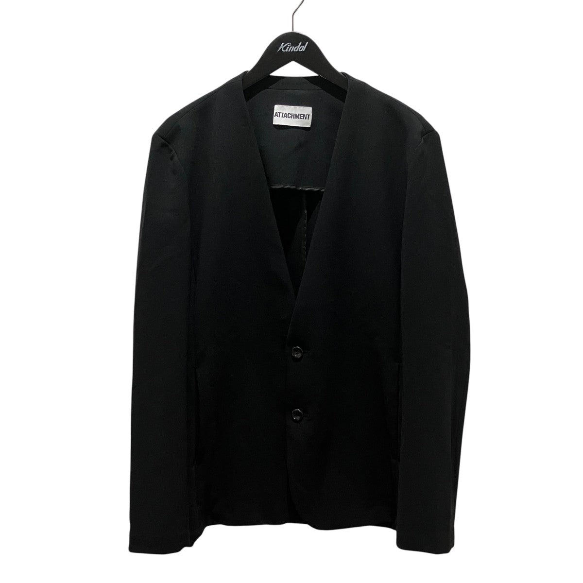 ATTACHMENT 【 PE STRETCH DOUBLE CLOTH COLLARLESS JACKET】ストレッチダブルクロス カラーレスジャケットAG32-062 古着・中古-1枚目のアイテム画像